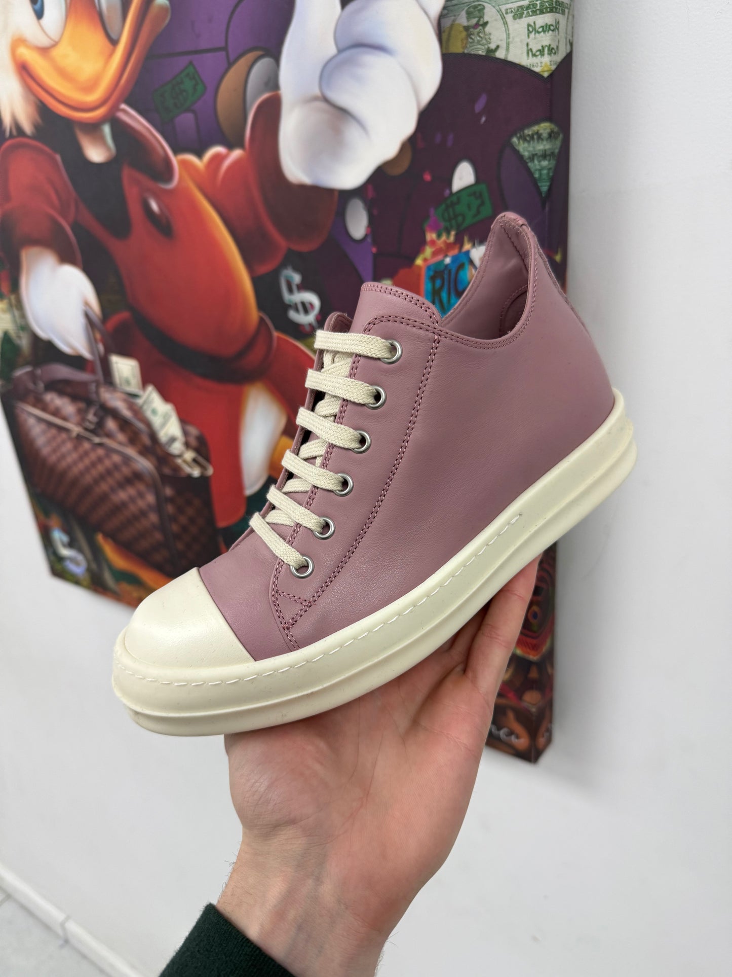 Rick Owens Ramone Low Dust Pink New 39 (US 7) With Box