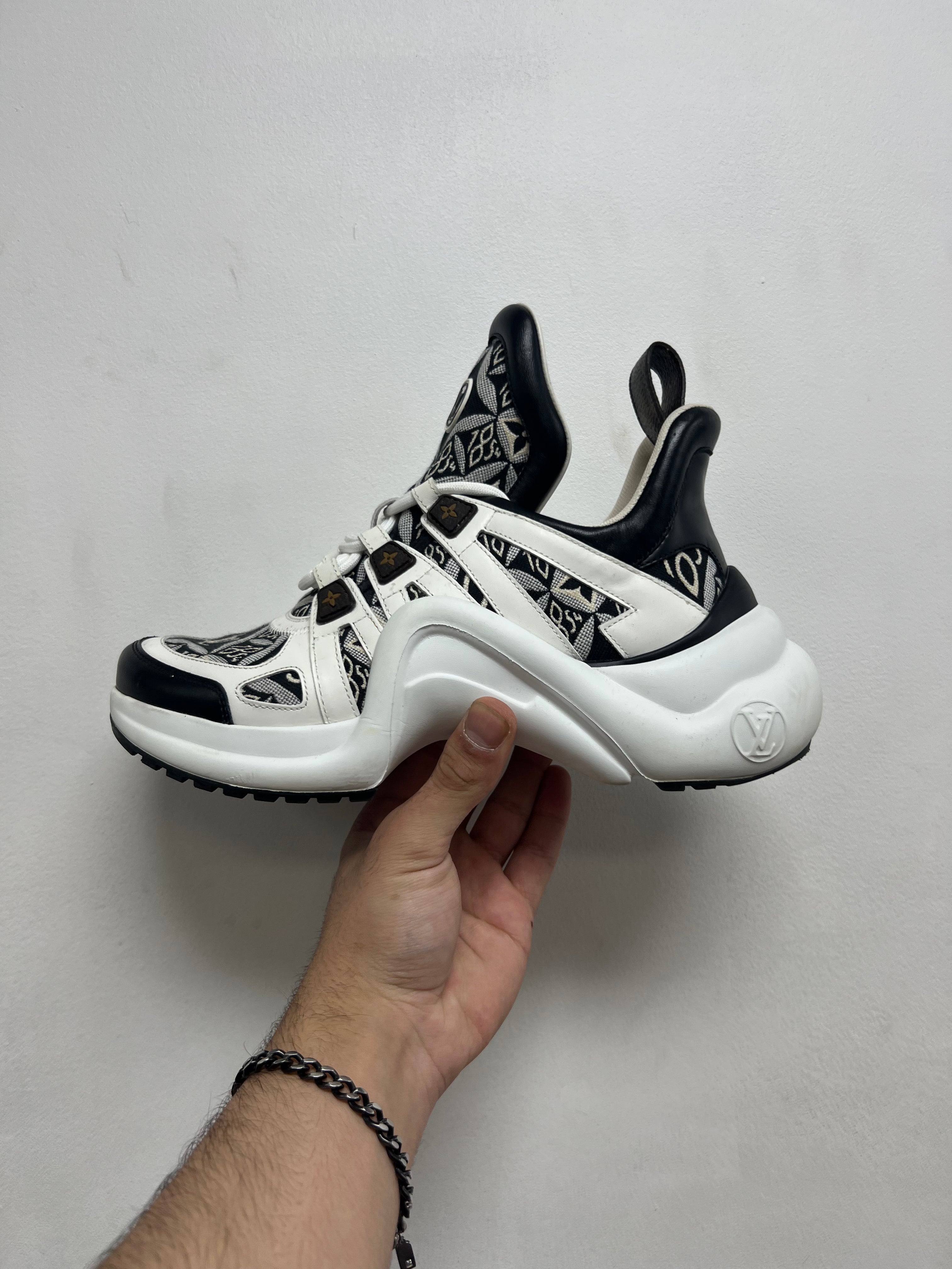 Louis Vuitton White Brown Monogram Archlight Sneakers