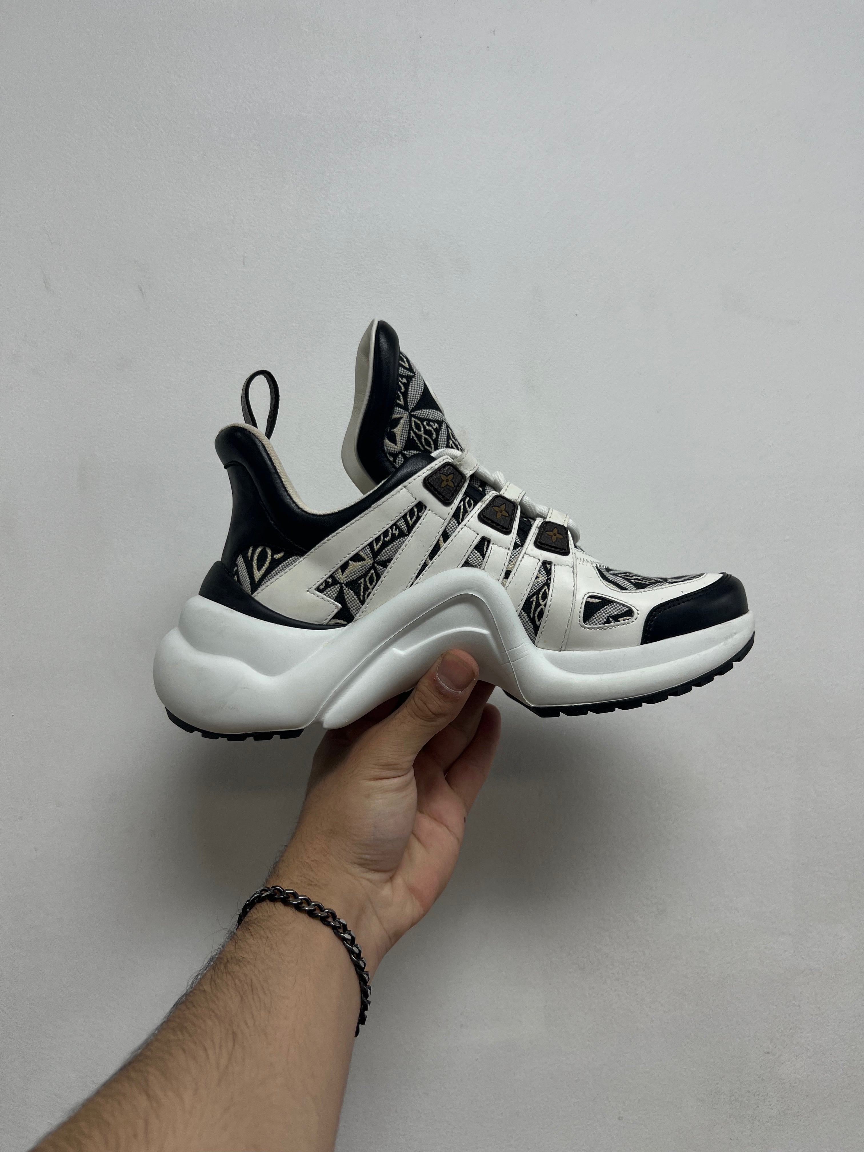 Louis Vuitton White Brown Monogram Archlight Sneakers