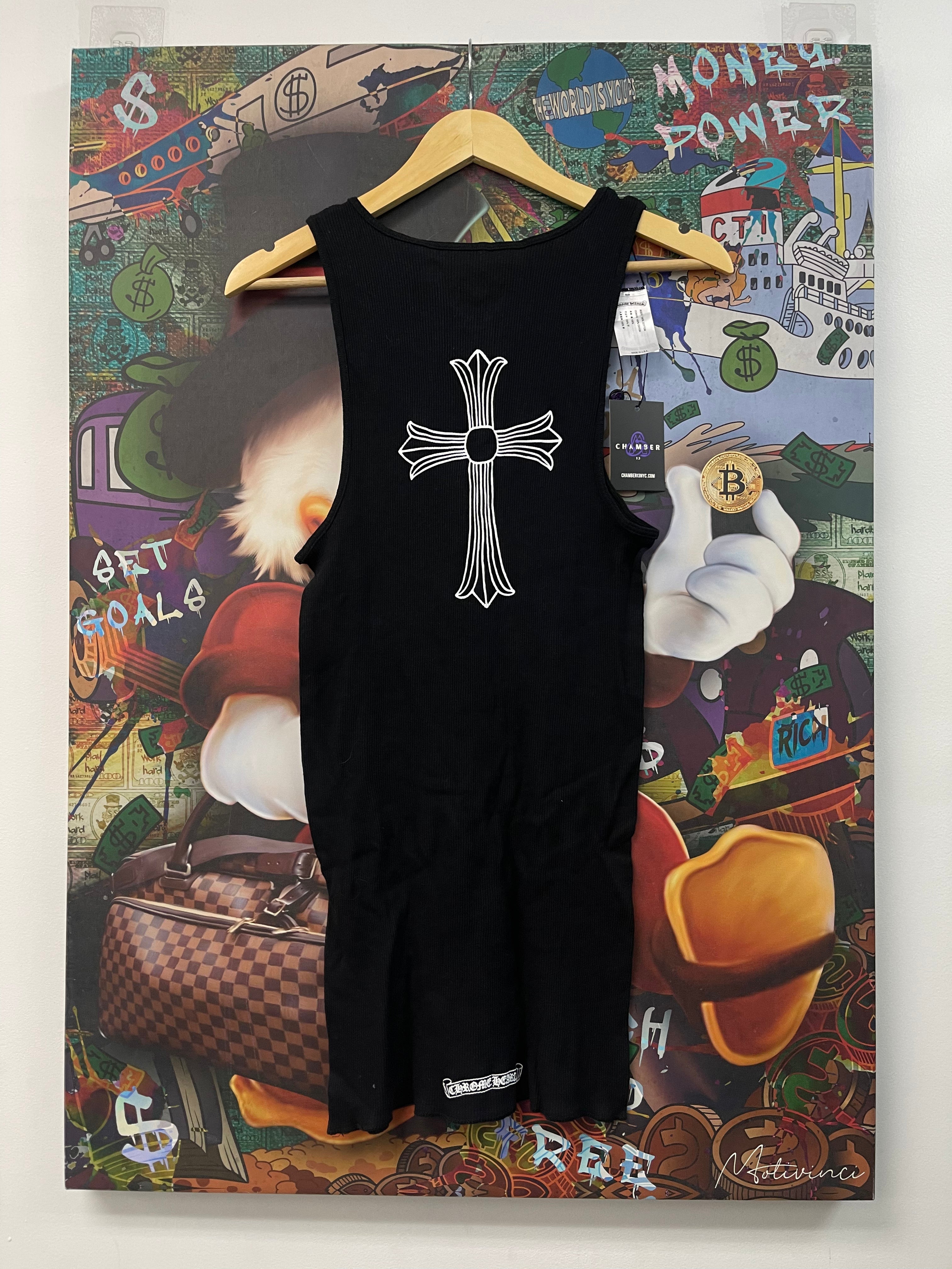 Chrome Hearts Black Large Cross Tank Top