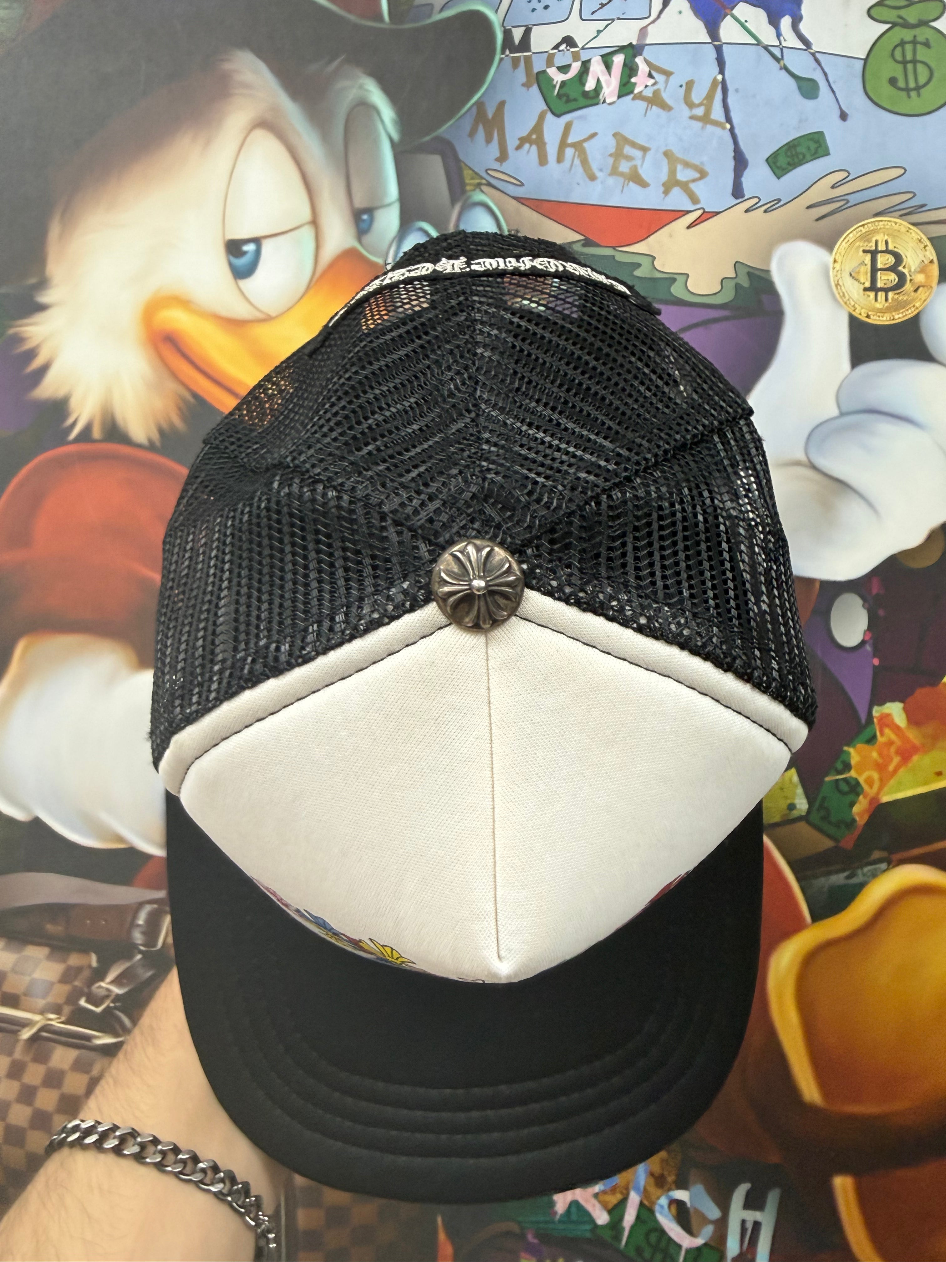 Chrome Hearts White Multi Cross Trucker Hat