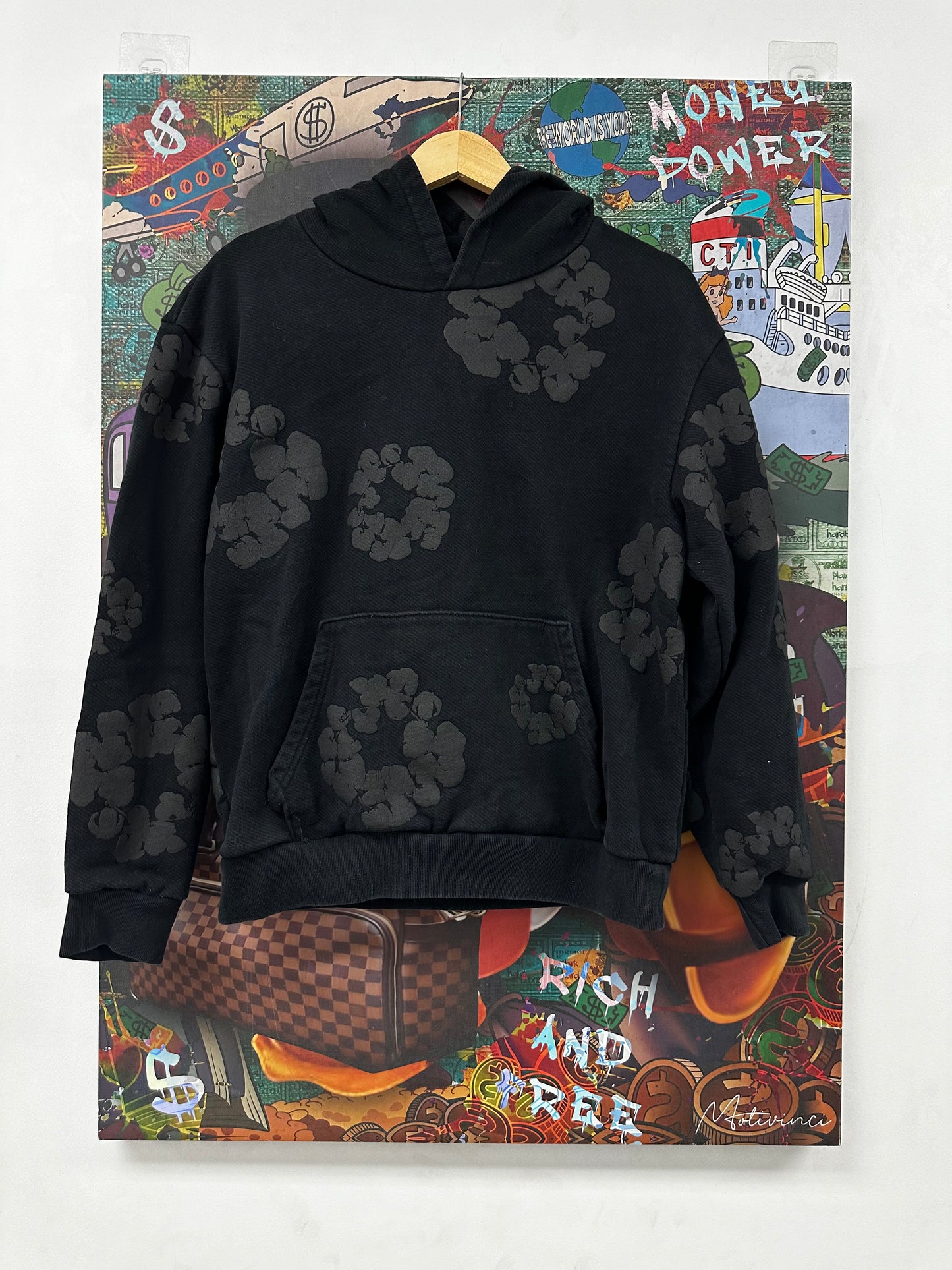 Denim Tears Hoodie Black Mono Used Medium