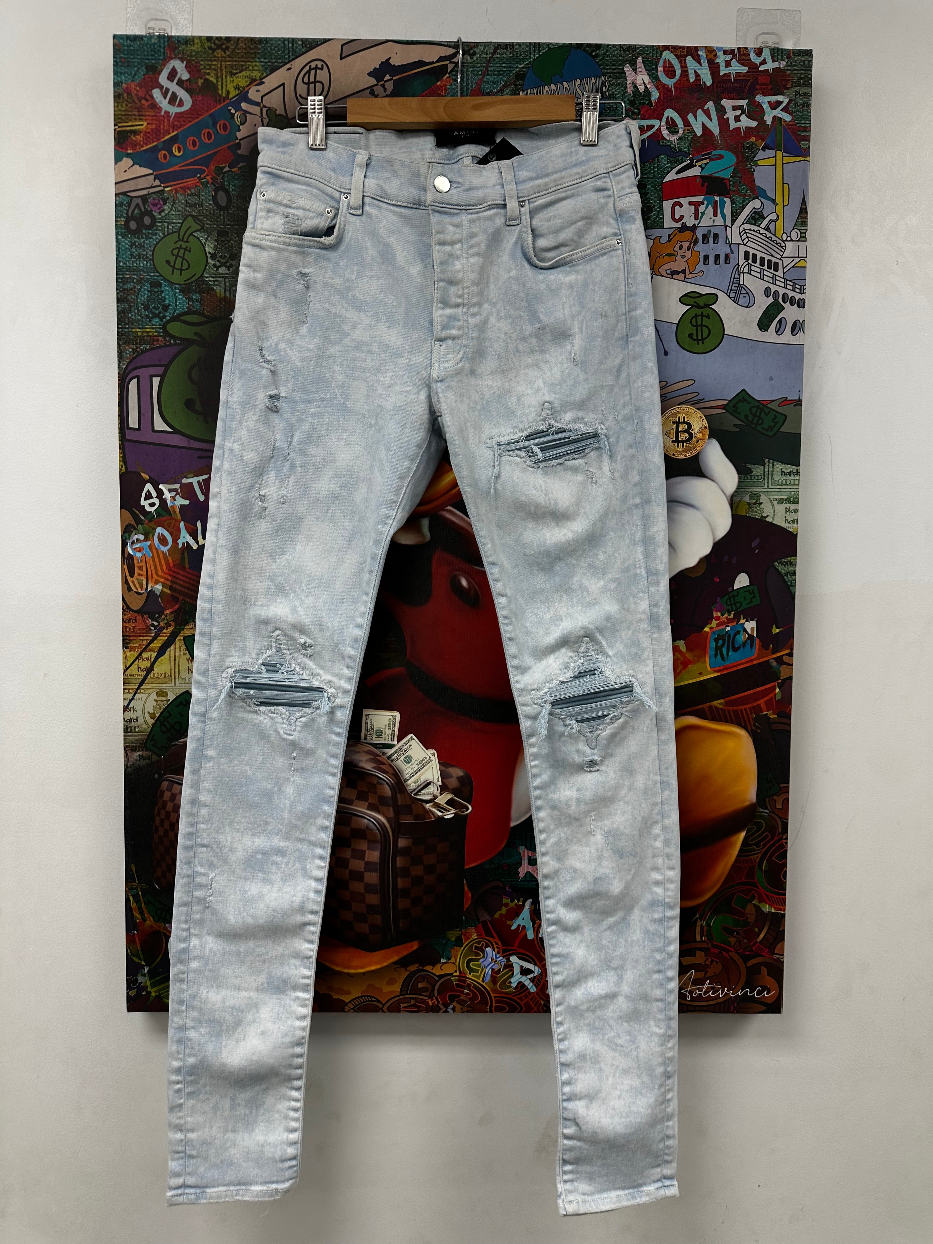 Amiri MX1 Baby Blue Patch Used 31