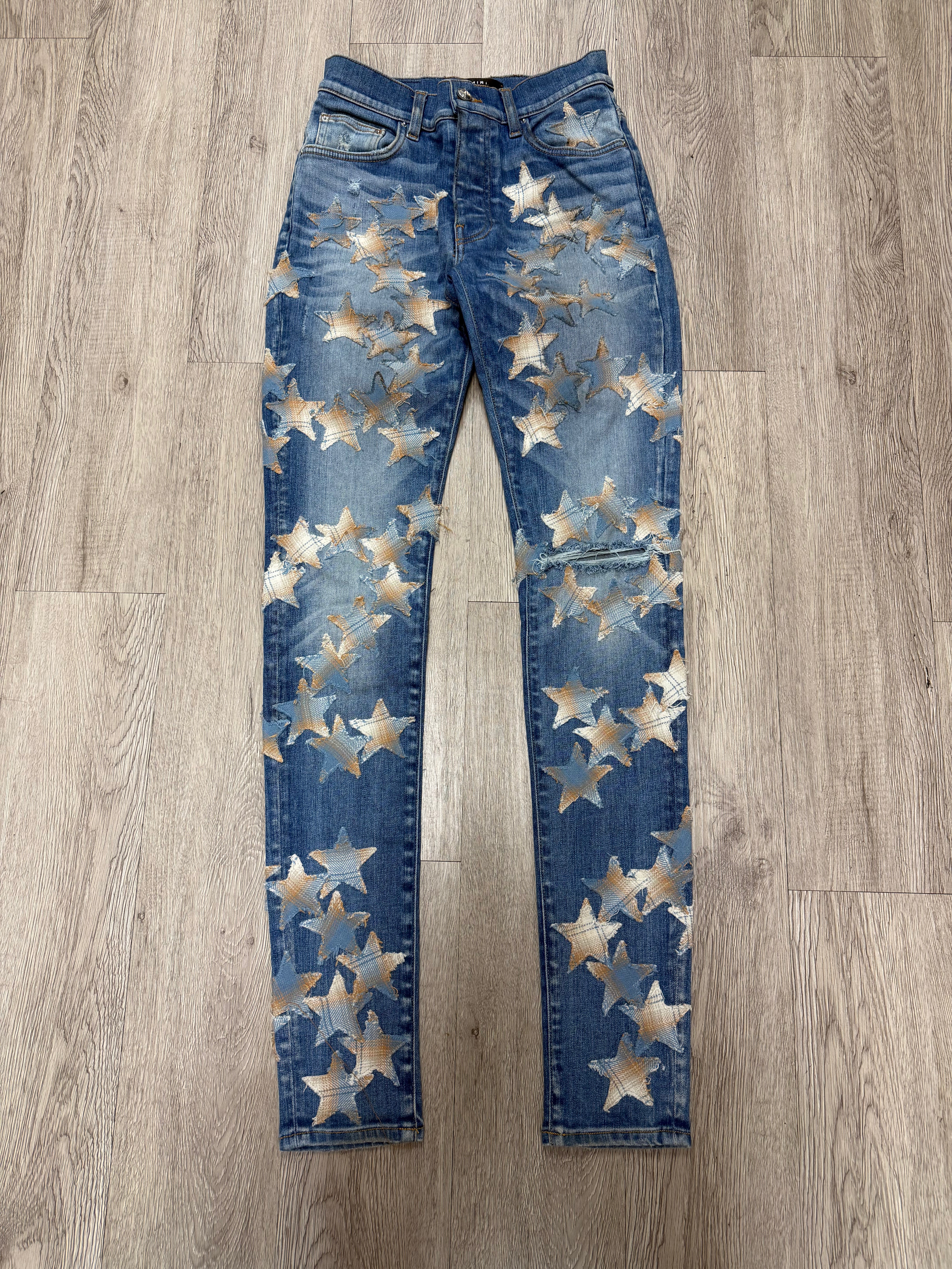 Amiri Chemist Denim Flannel Jeans