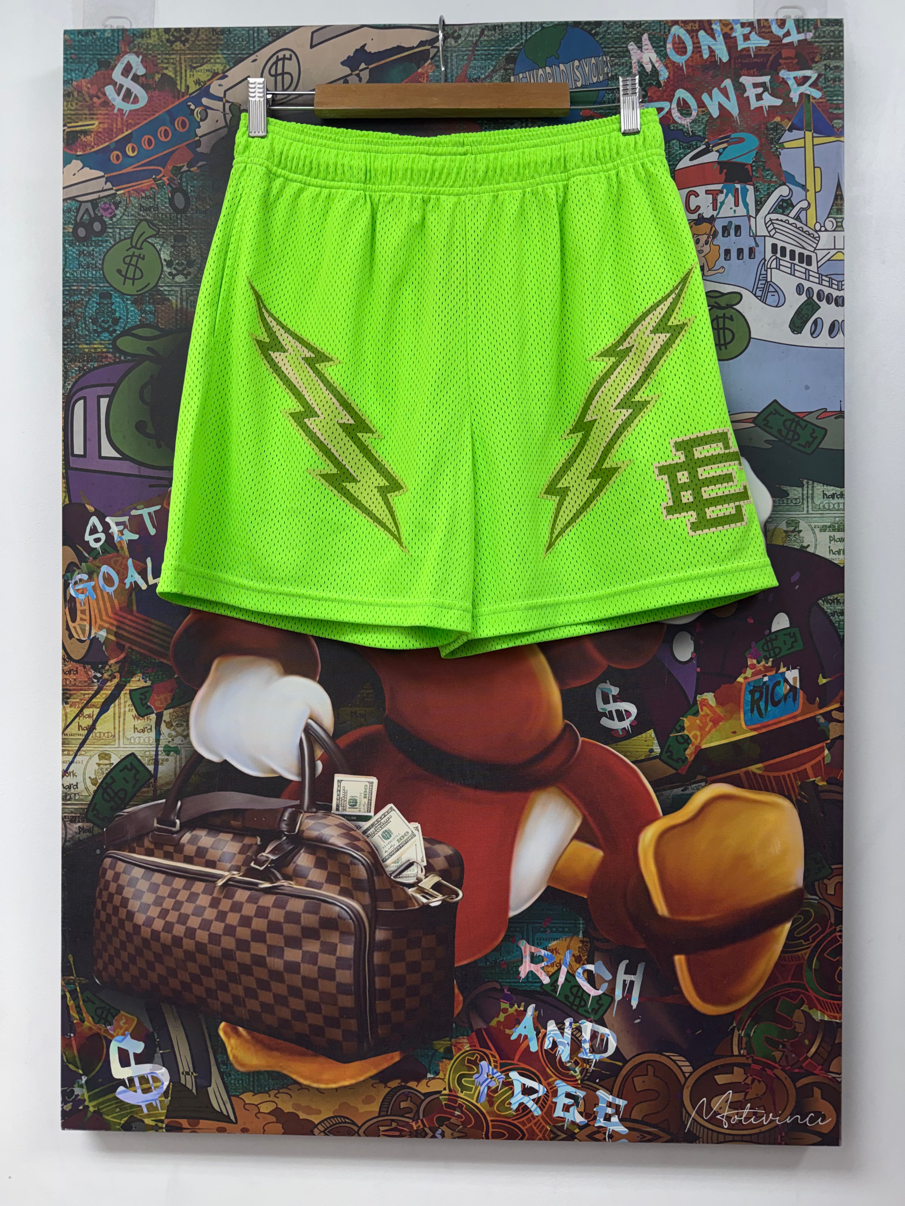 Eric Emanuel Neon Bolt Shorts