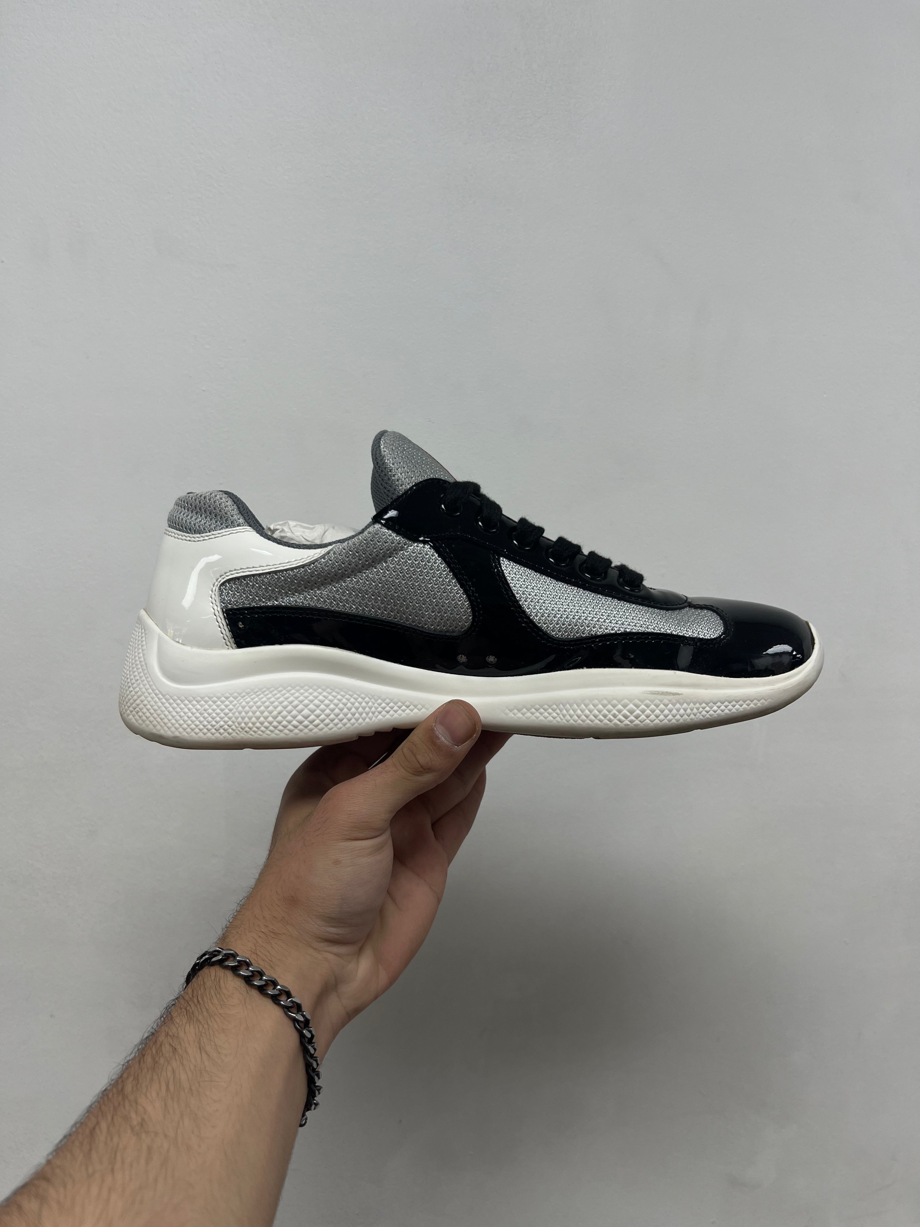 Prada Black White Cups Sneakers