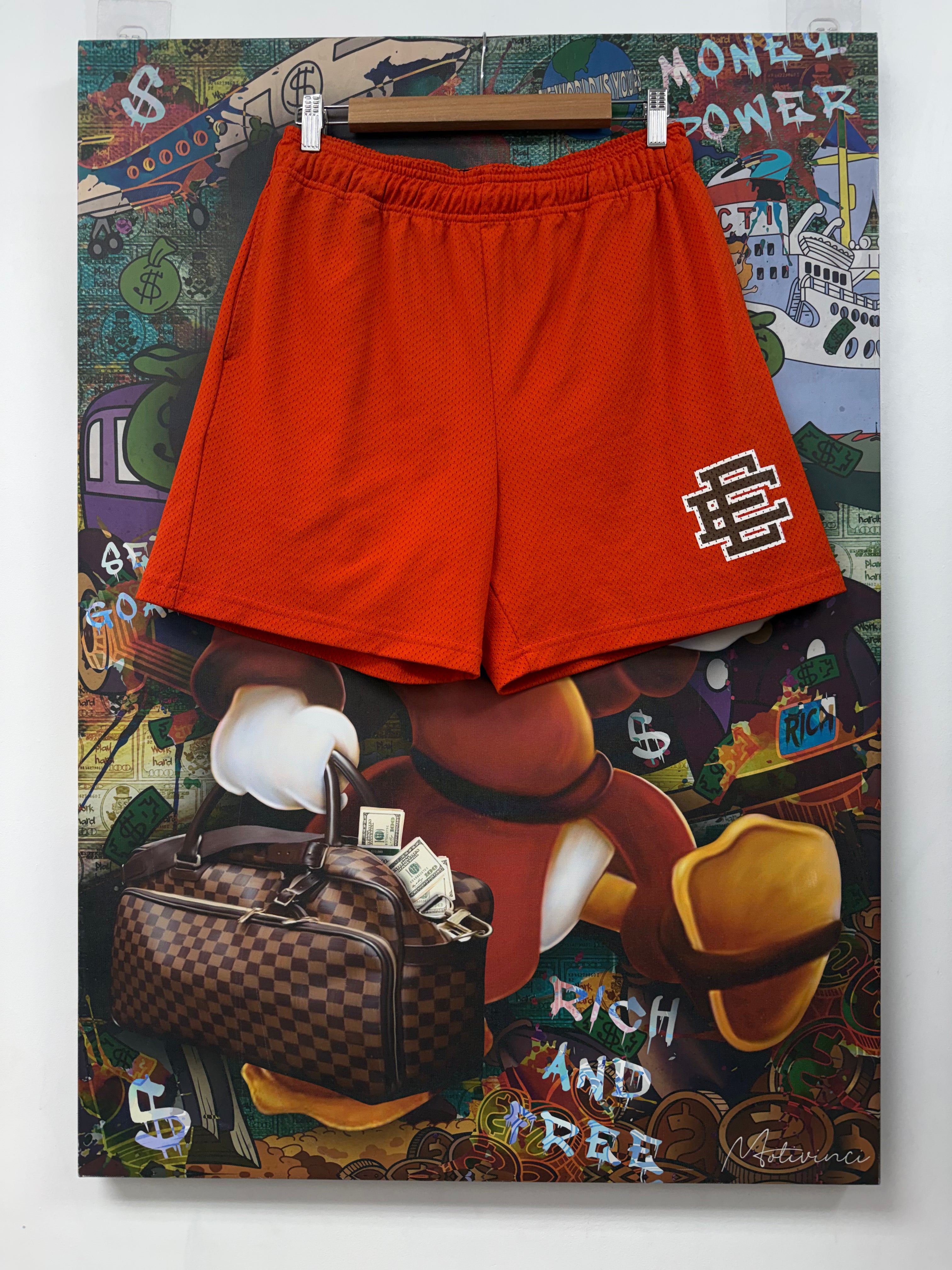 Eric Emanuel Orange Brown Shorts
