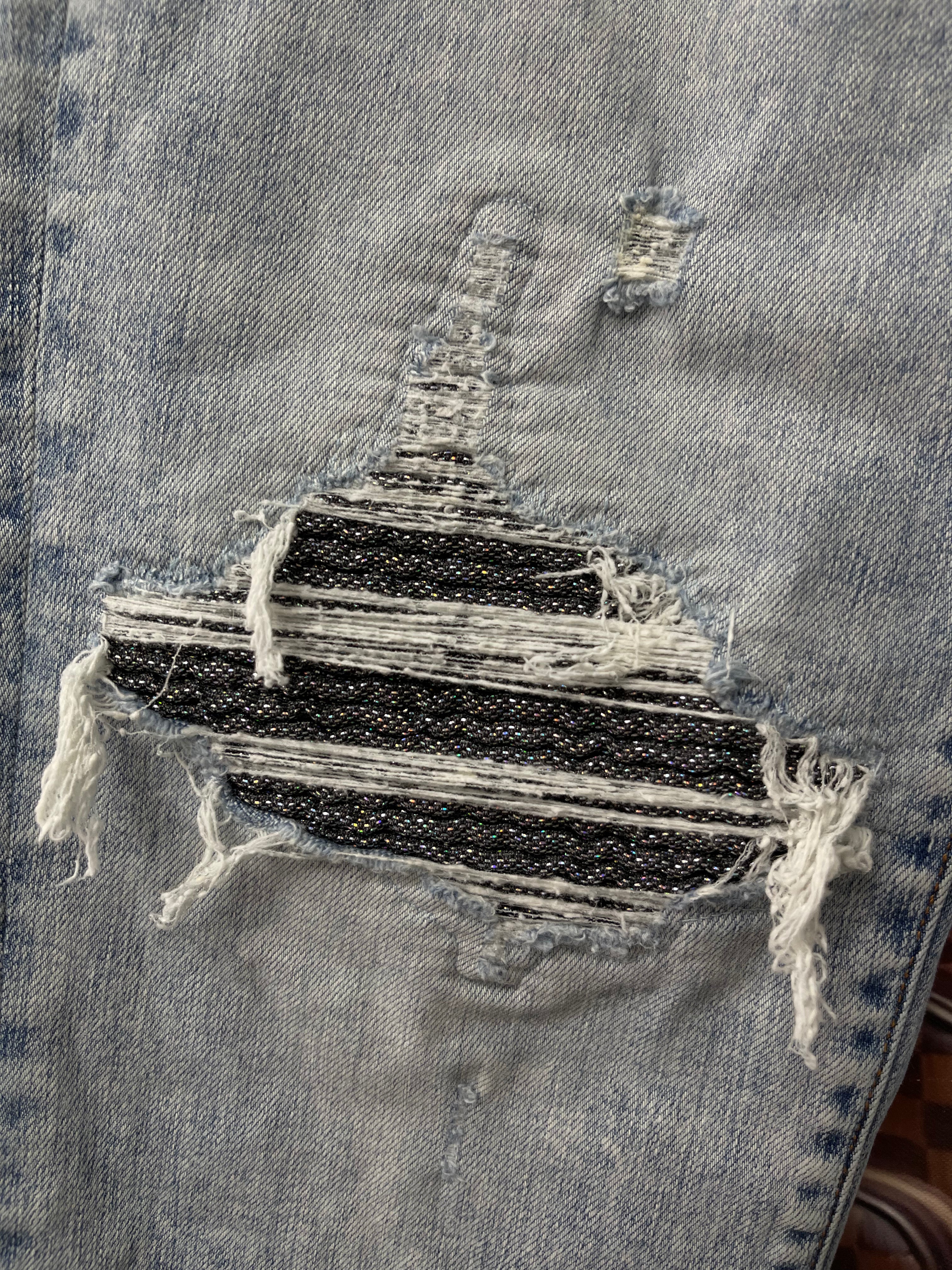 Amiri MX1 Light Wash Iridescent Patch Used