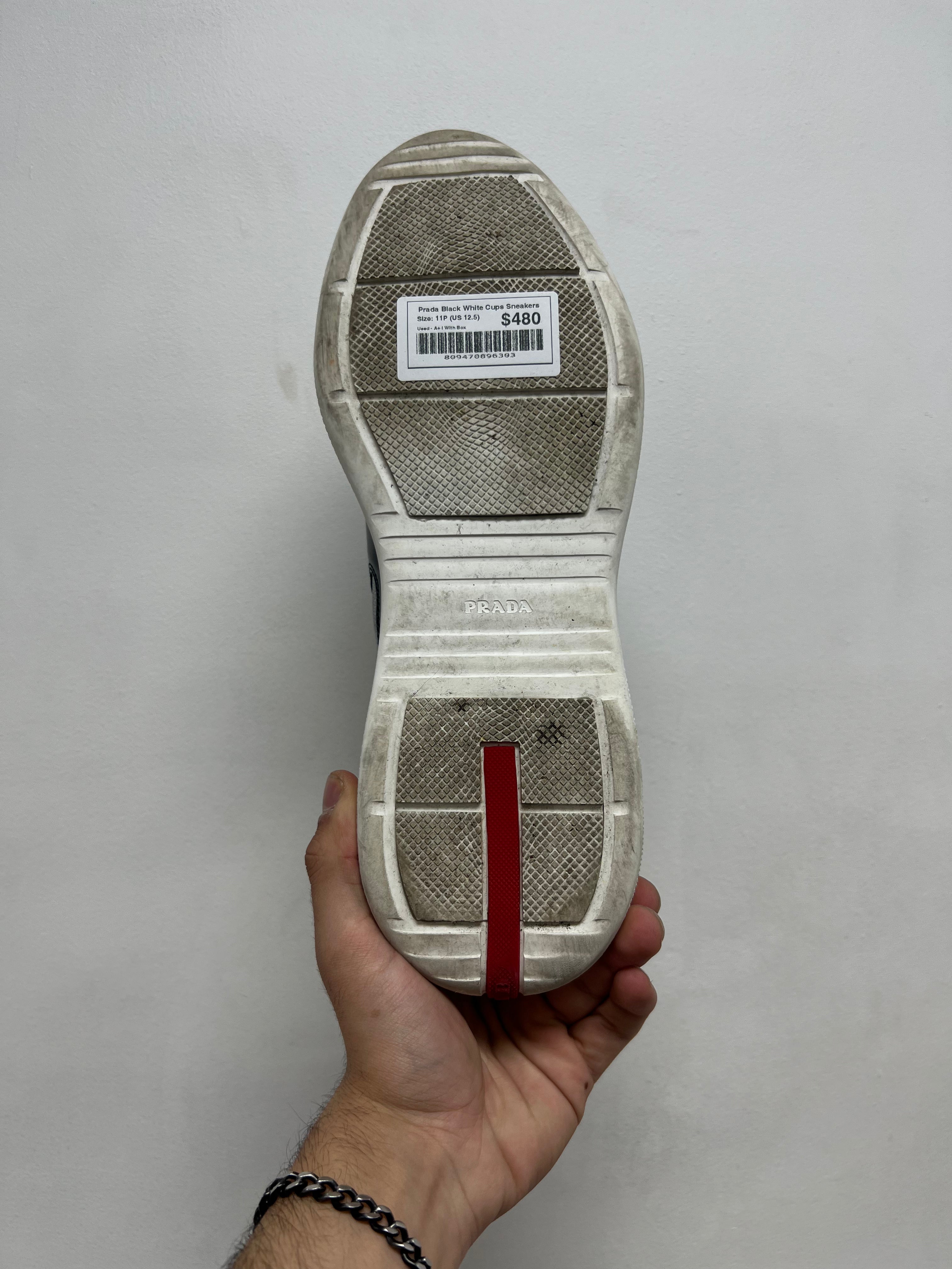 Prada Black White Cups Sneakers