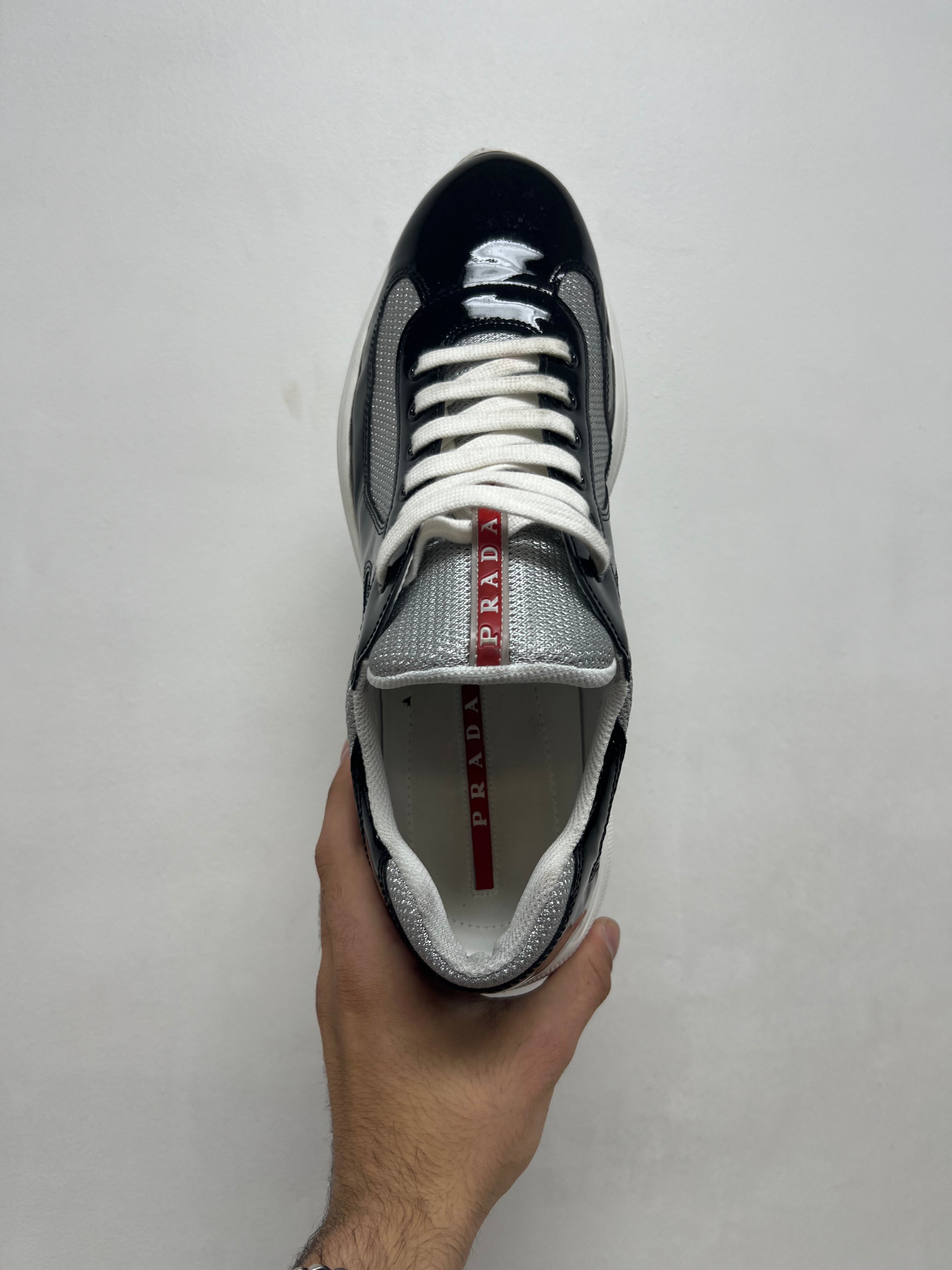 Prada Black White Cups Sneakers