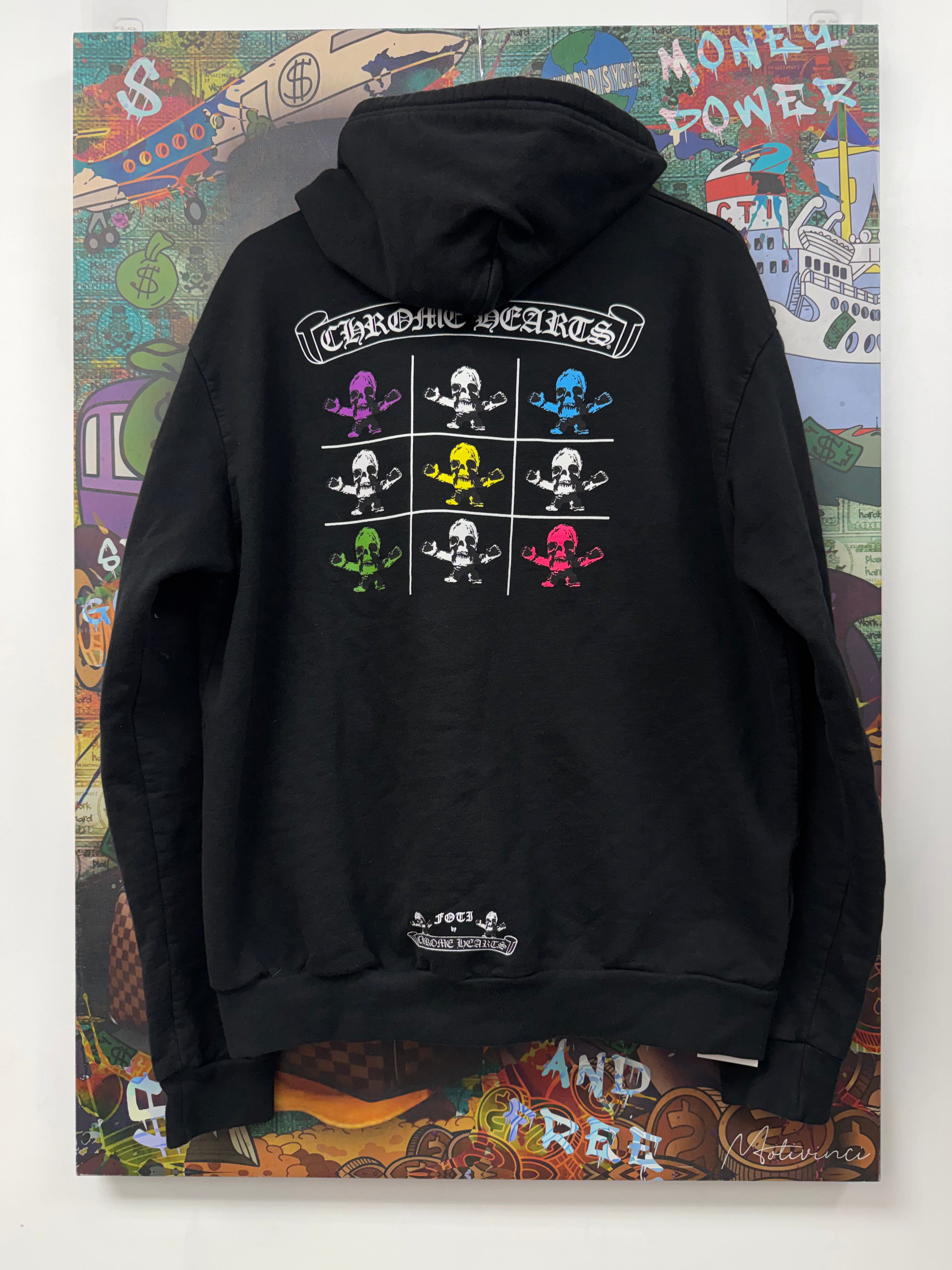 Chrome Hearts Black FOTI Tic Tac Toe Zip Up