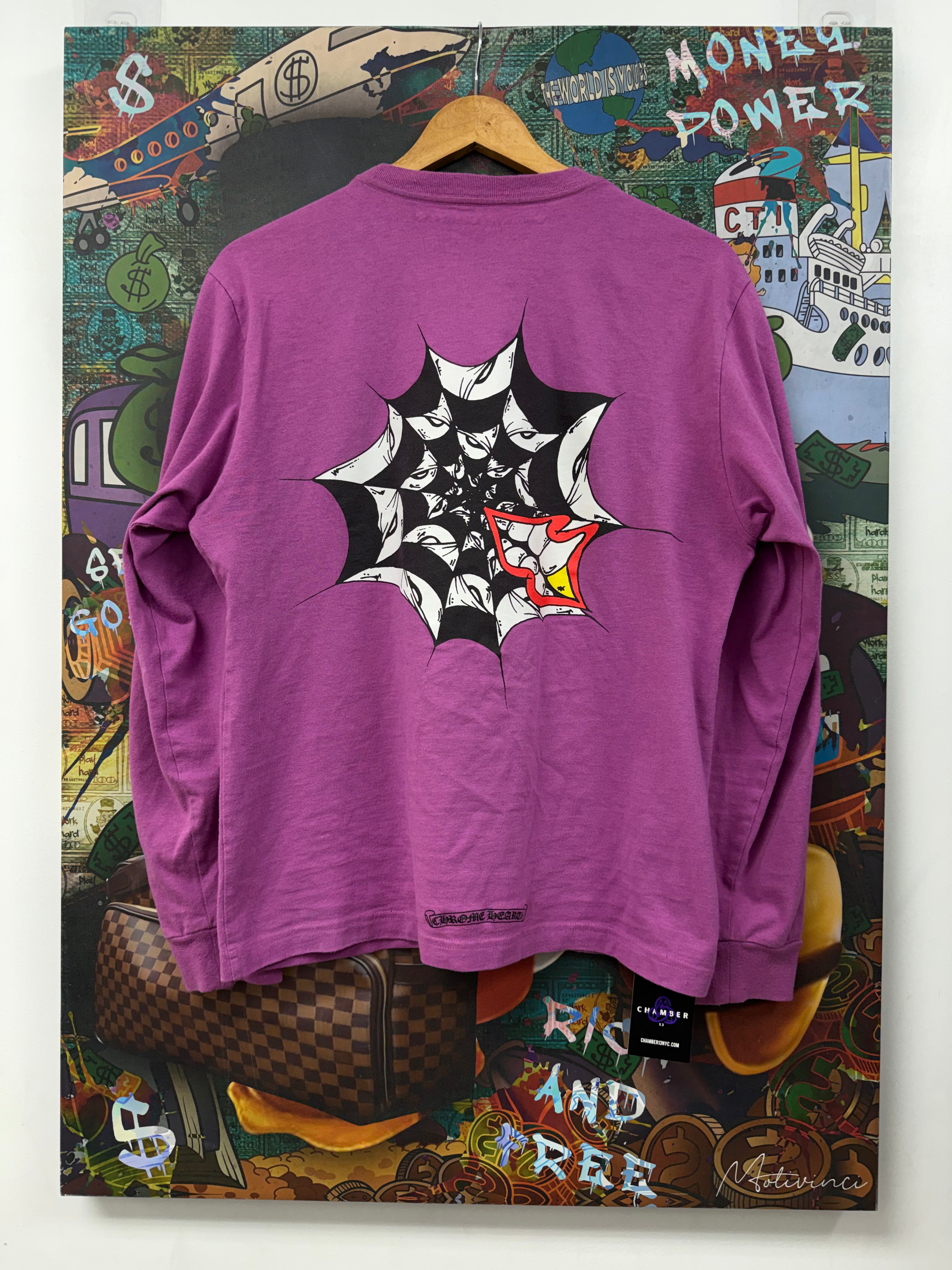 Chrome Hearts Purple PSSY Matty Boy Long Sleeve T shirt