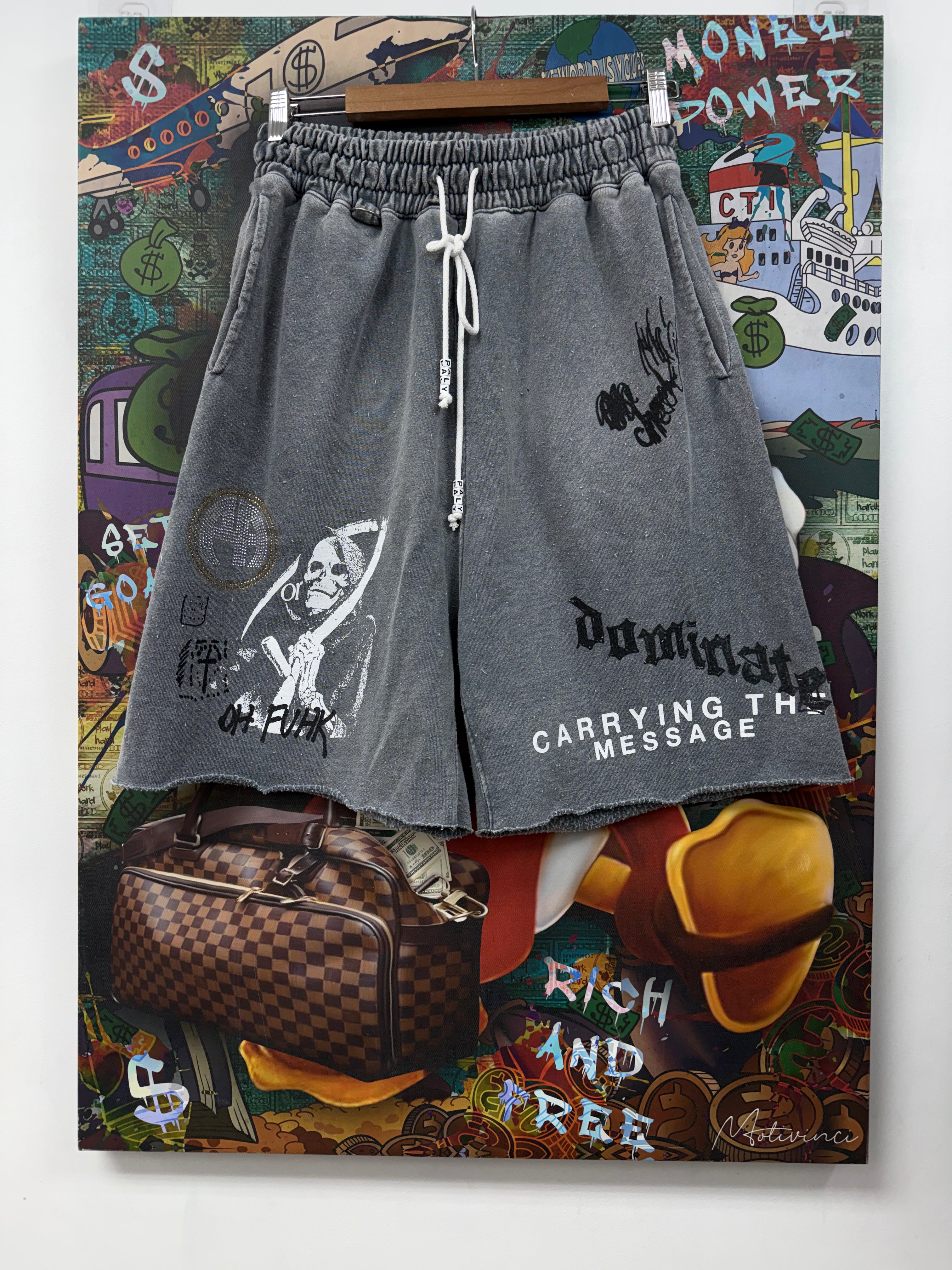 Paly Carrying The Message Grey Sweat Shorts