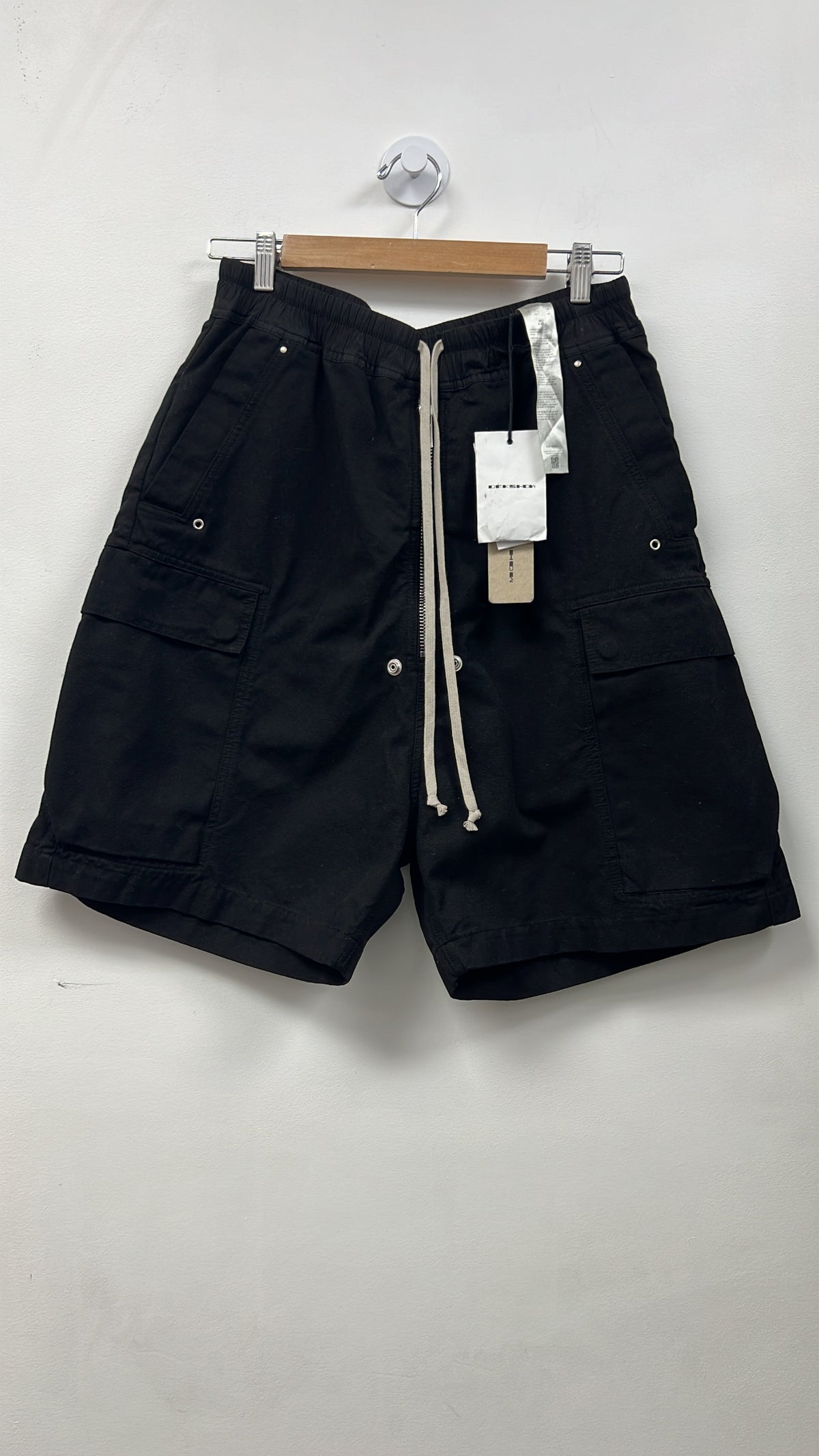 Rick Owens Black Cargobela Shorts