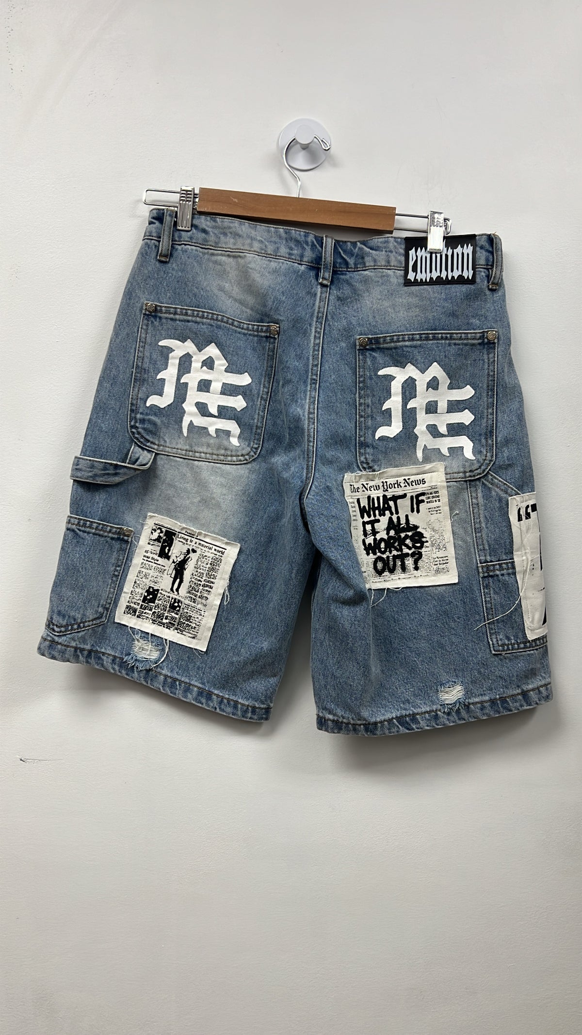 Mixed Emotions Blue Ai Jean Shorts