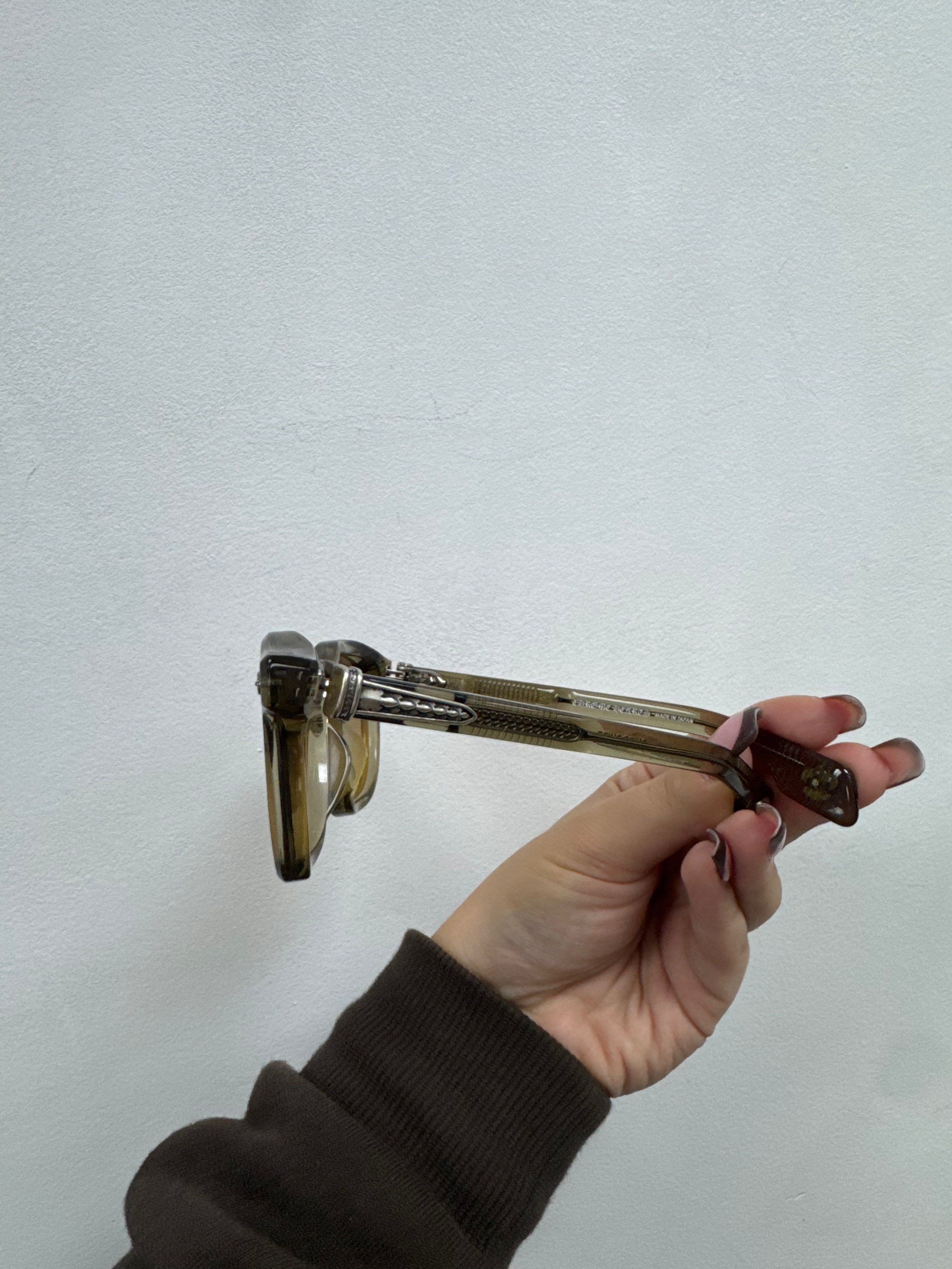 Chrome Hearts Chirp Chirp Green Yellow Frame Glasses