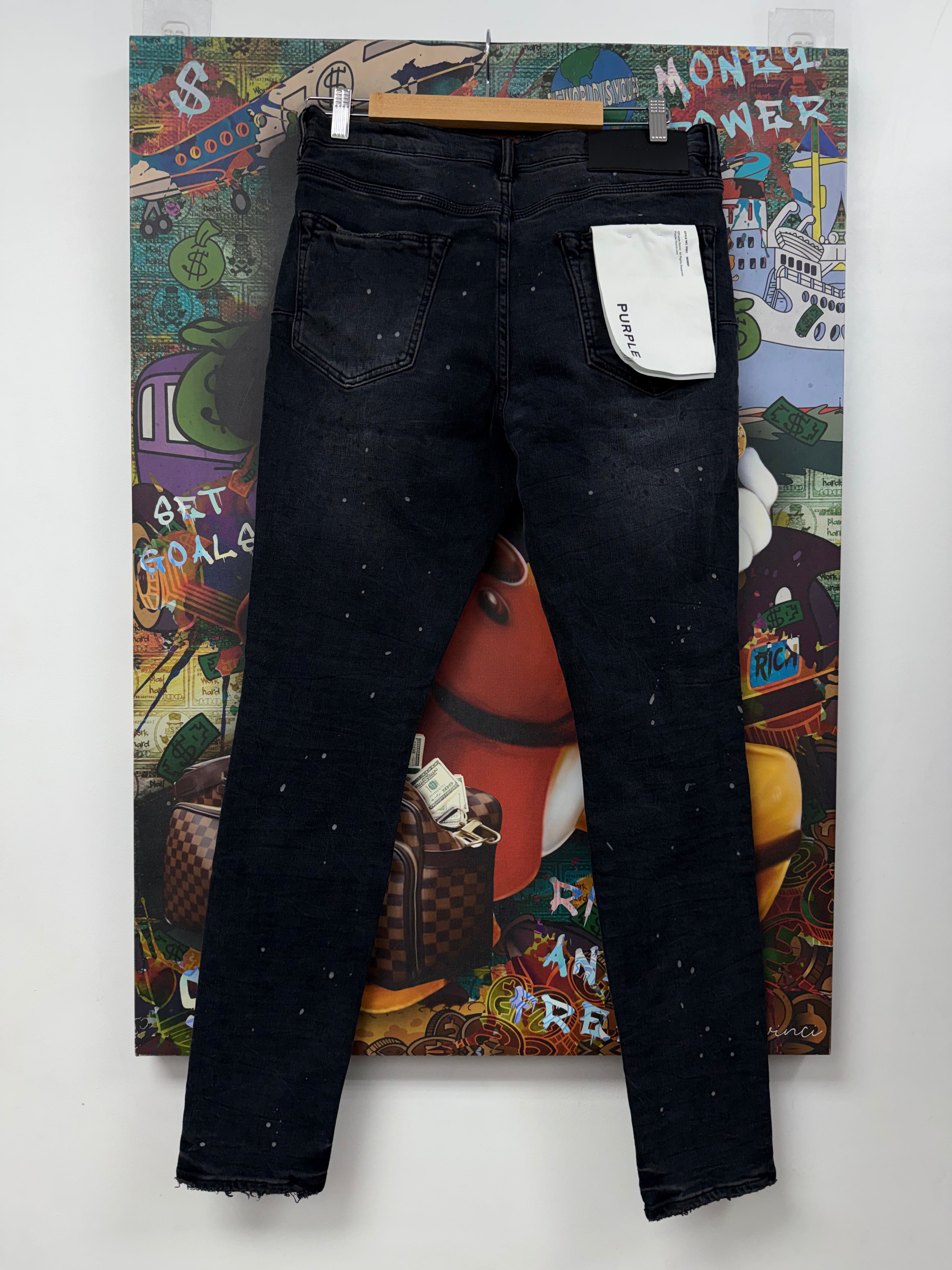 Purple Brand Grey Repair Jeans