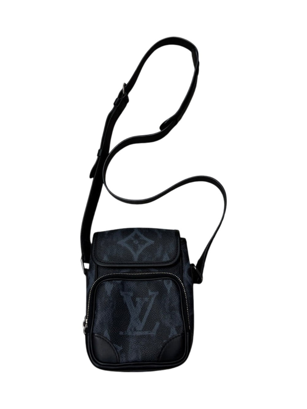 Louis Vuitton "Nano Amazon Monogram Pastel Messenger" Black Bag