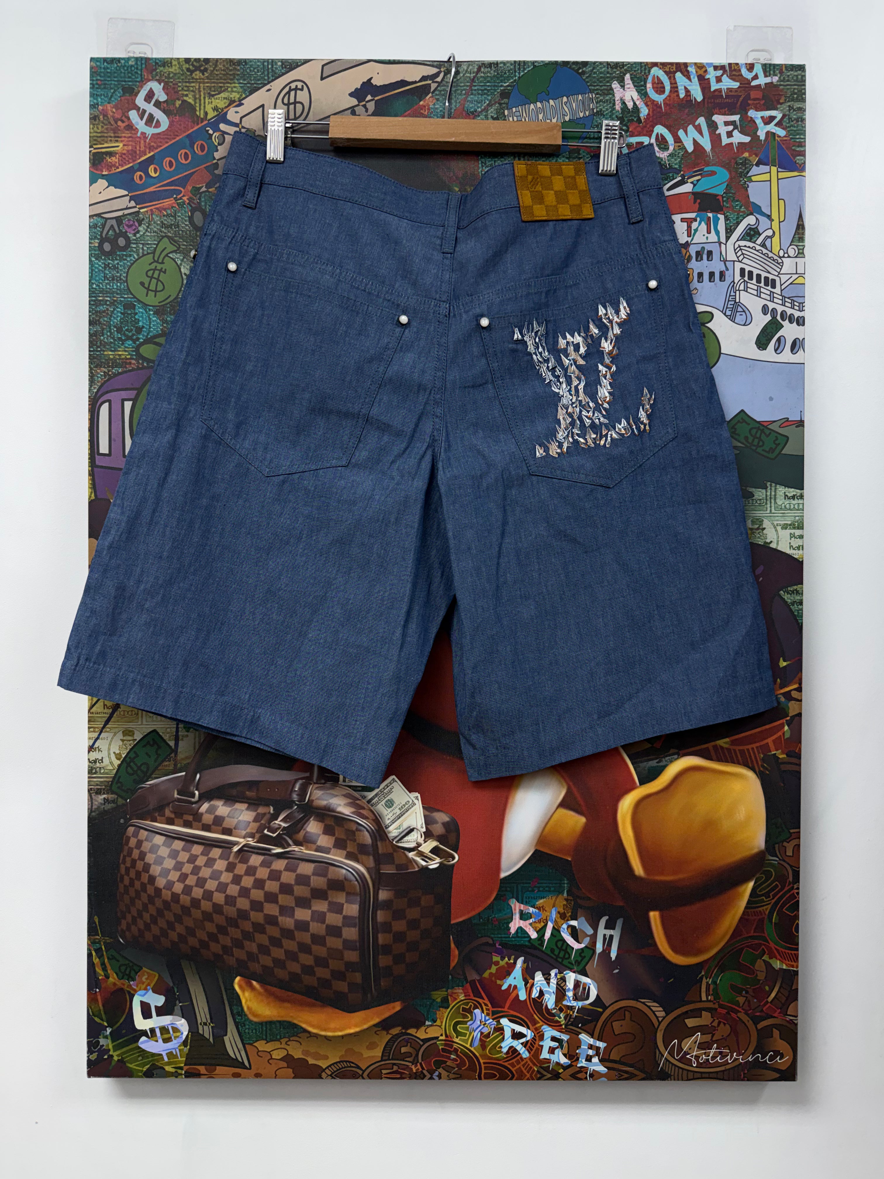 Louis Vuitton Light Wash Regatta Chambray Shorts