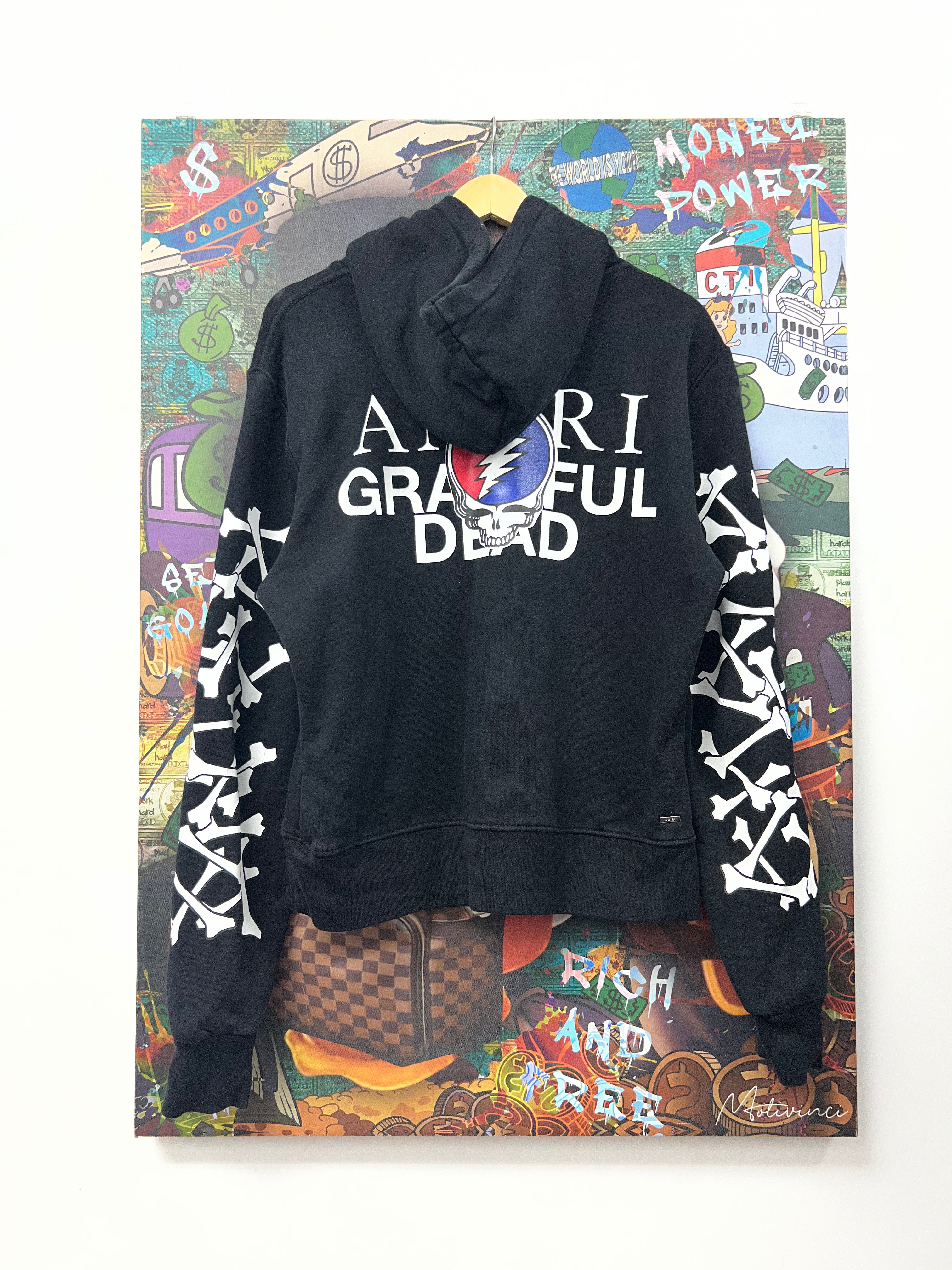 Amiri Black Grateful Dead Bones Hoodie