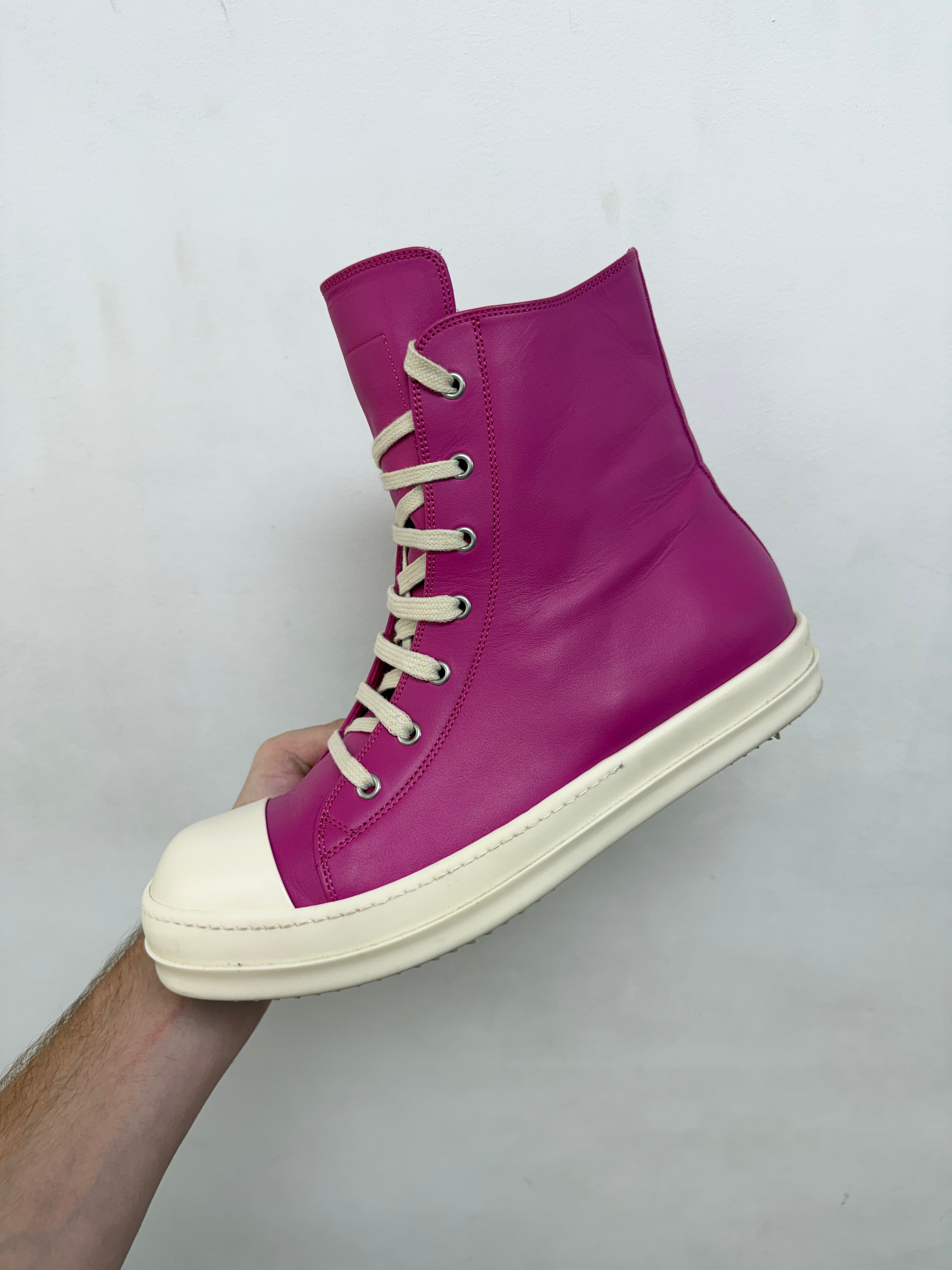 Rick Owens Hot Pink Mainline Ramone High Sneakers