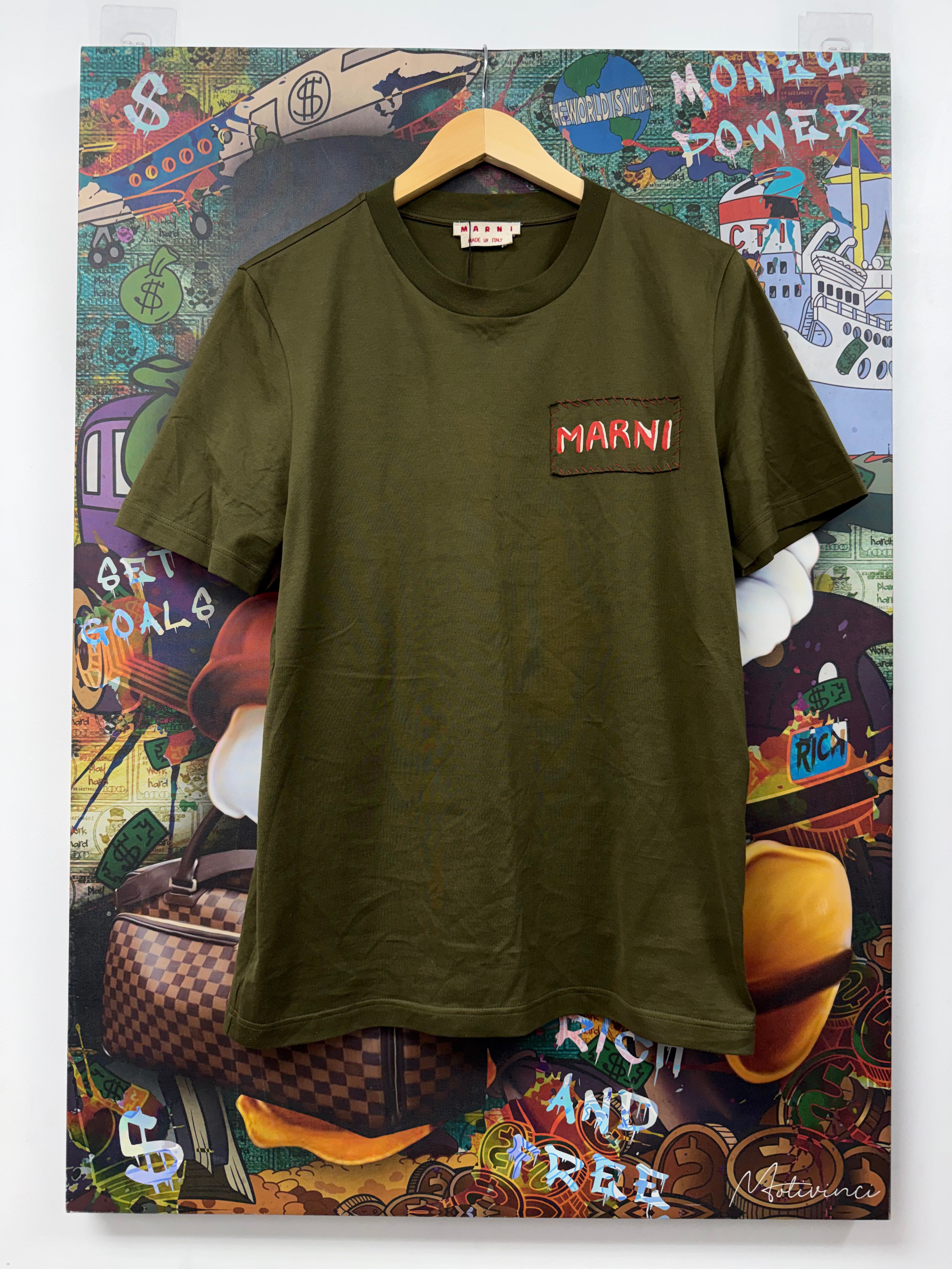 Marni Olive Orange Stitched (48) Tee