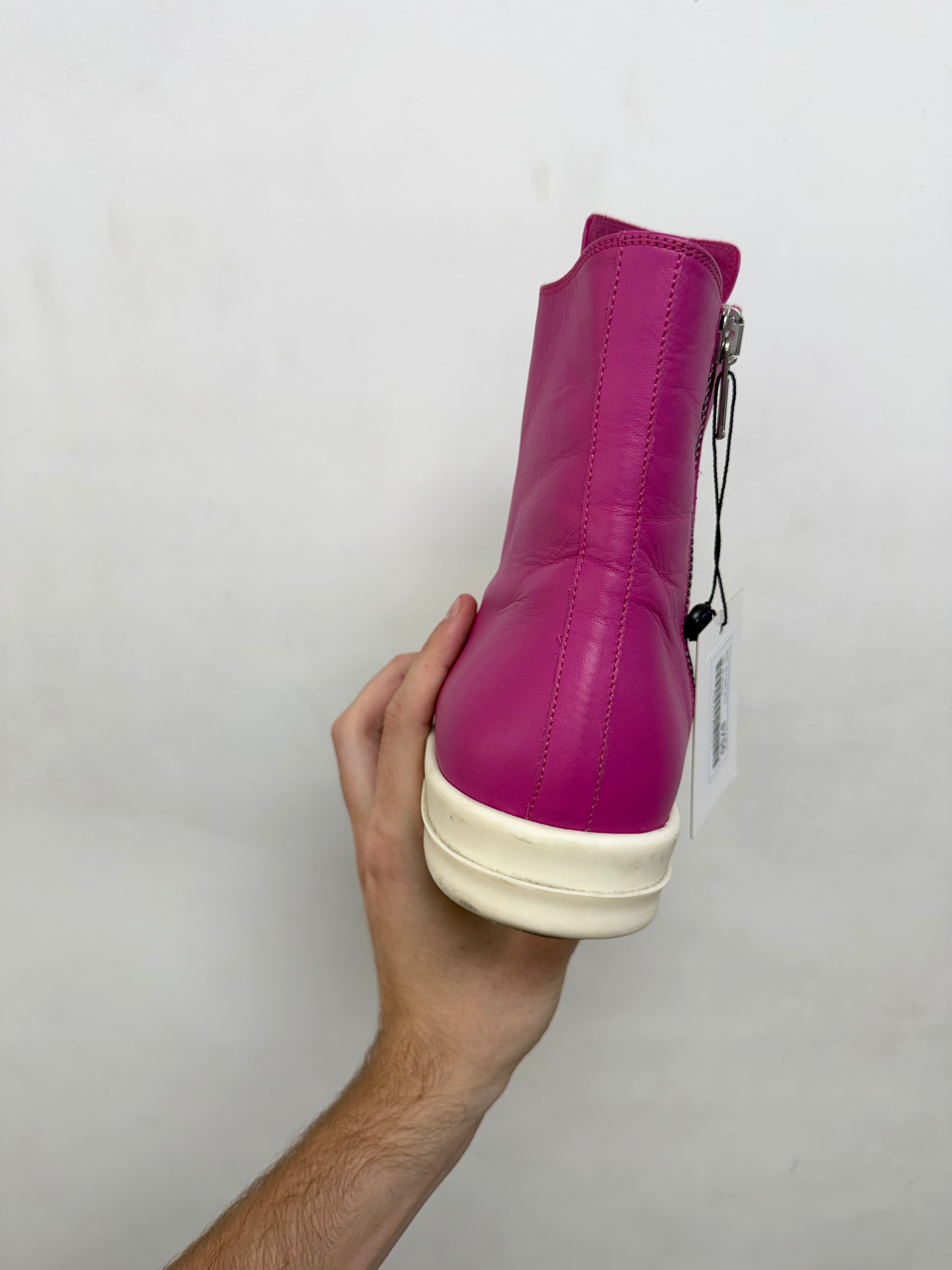 Rick Owens Hot Pink Mainline Ramone High Sneakers