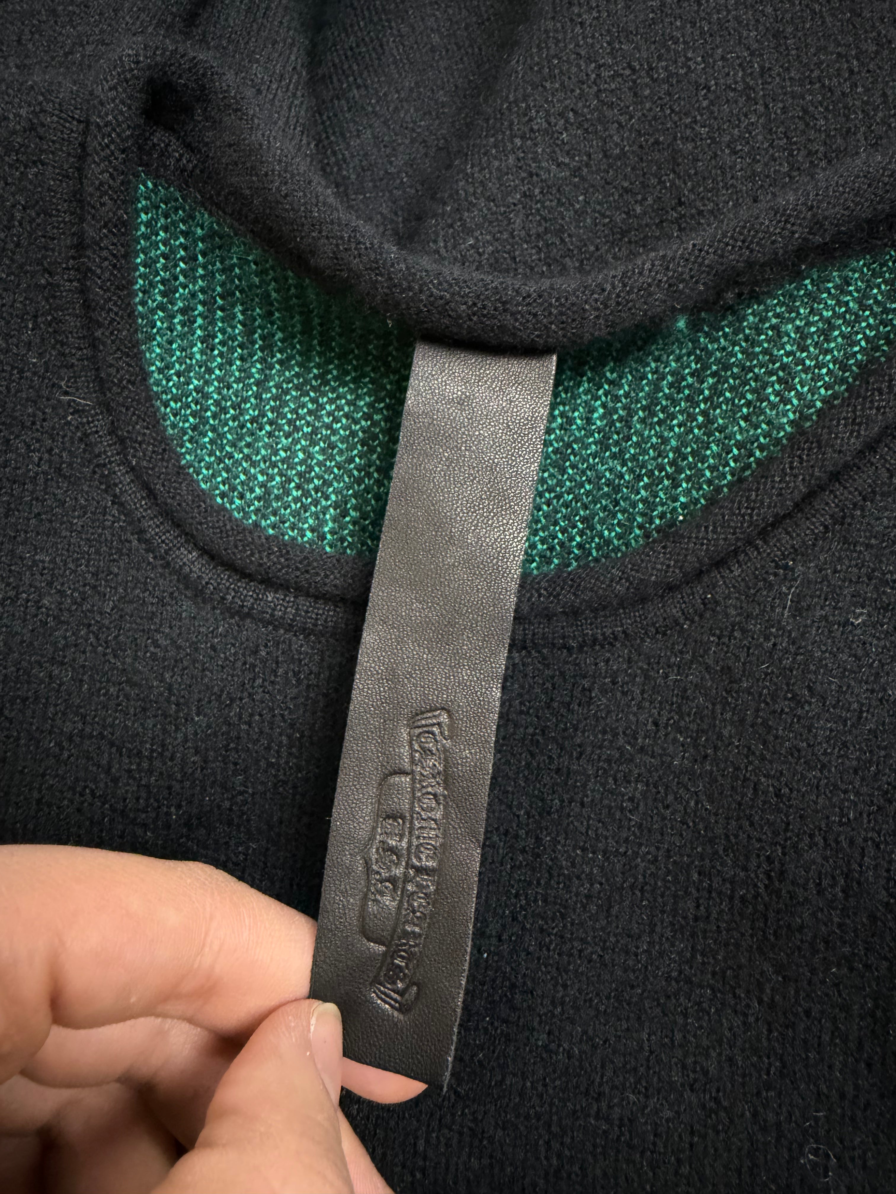 Chrome Hearts Black Green Scroll Logo Cashmere Sweater
