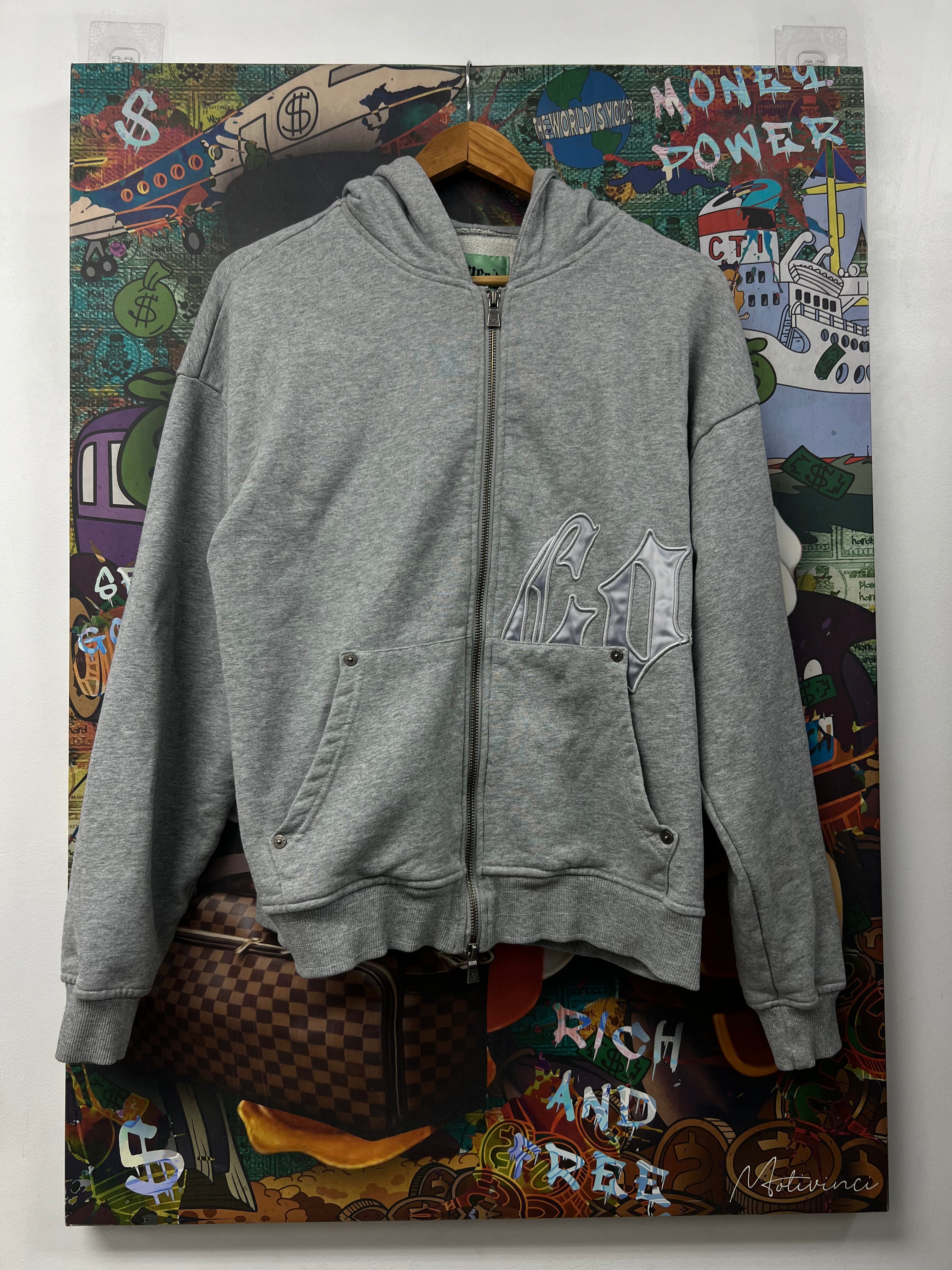 Godspeed Grey Silver OG Logo Zip Up