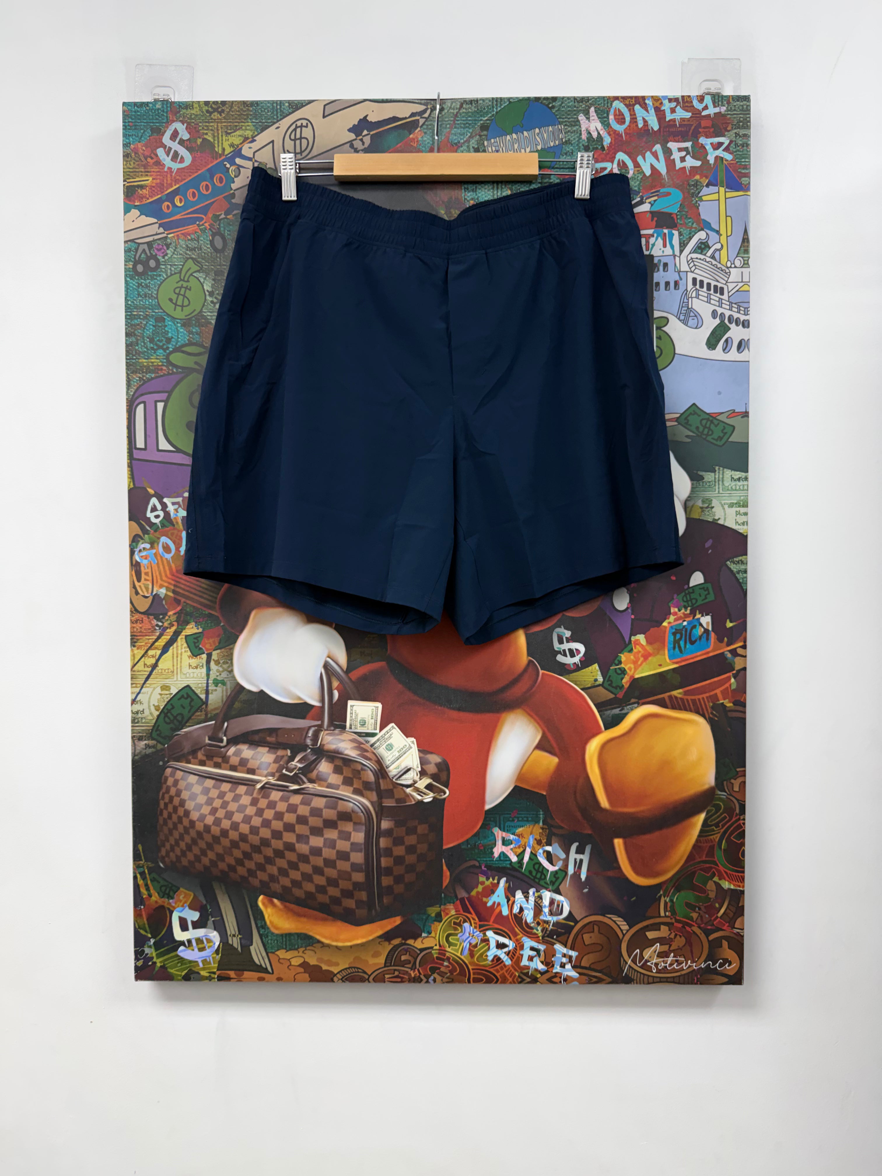 Lululemon Navy Pace Breaker Shorts