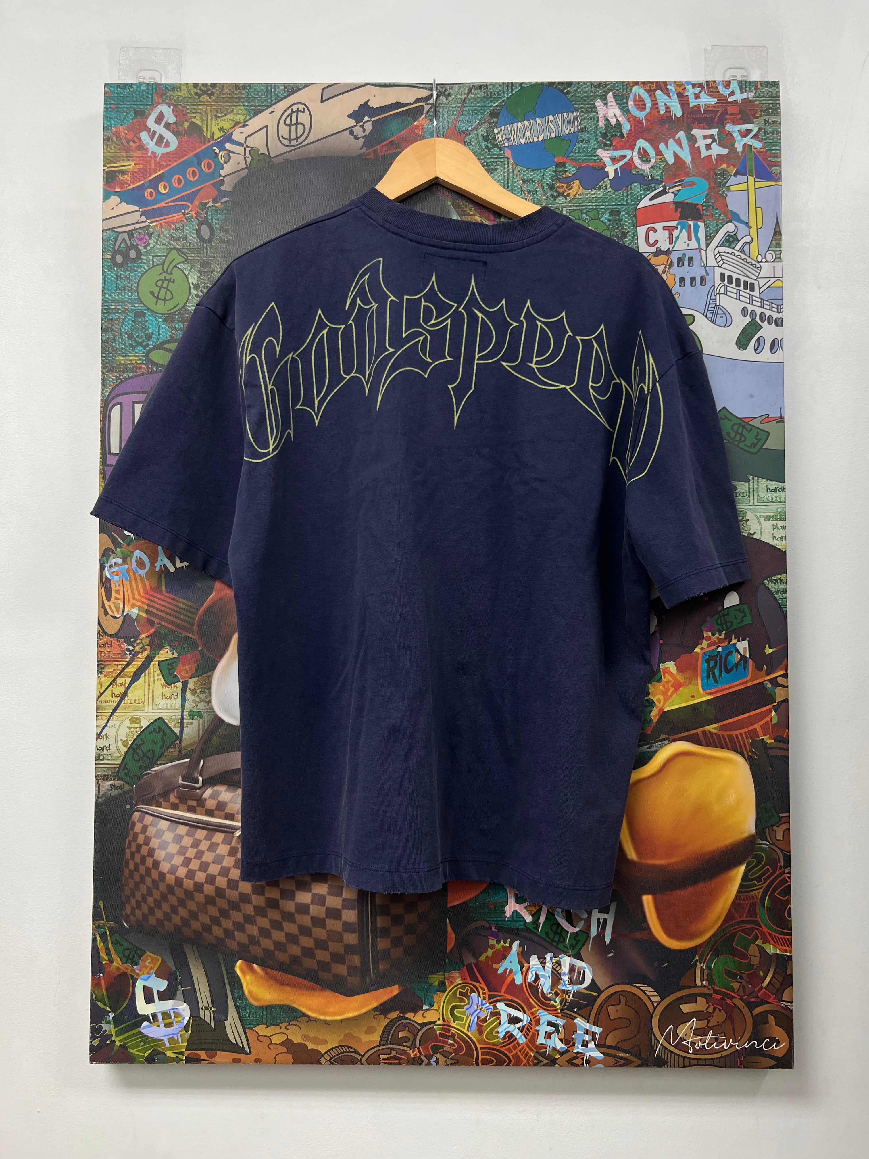 Godspeed Navy Skull Skyline Tee