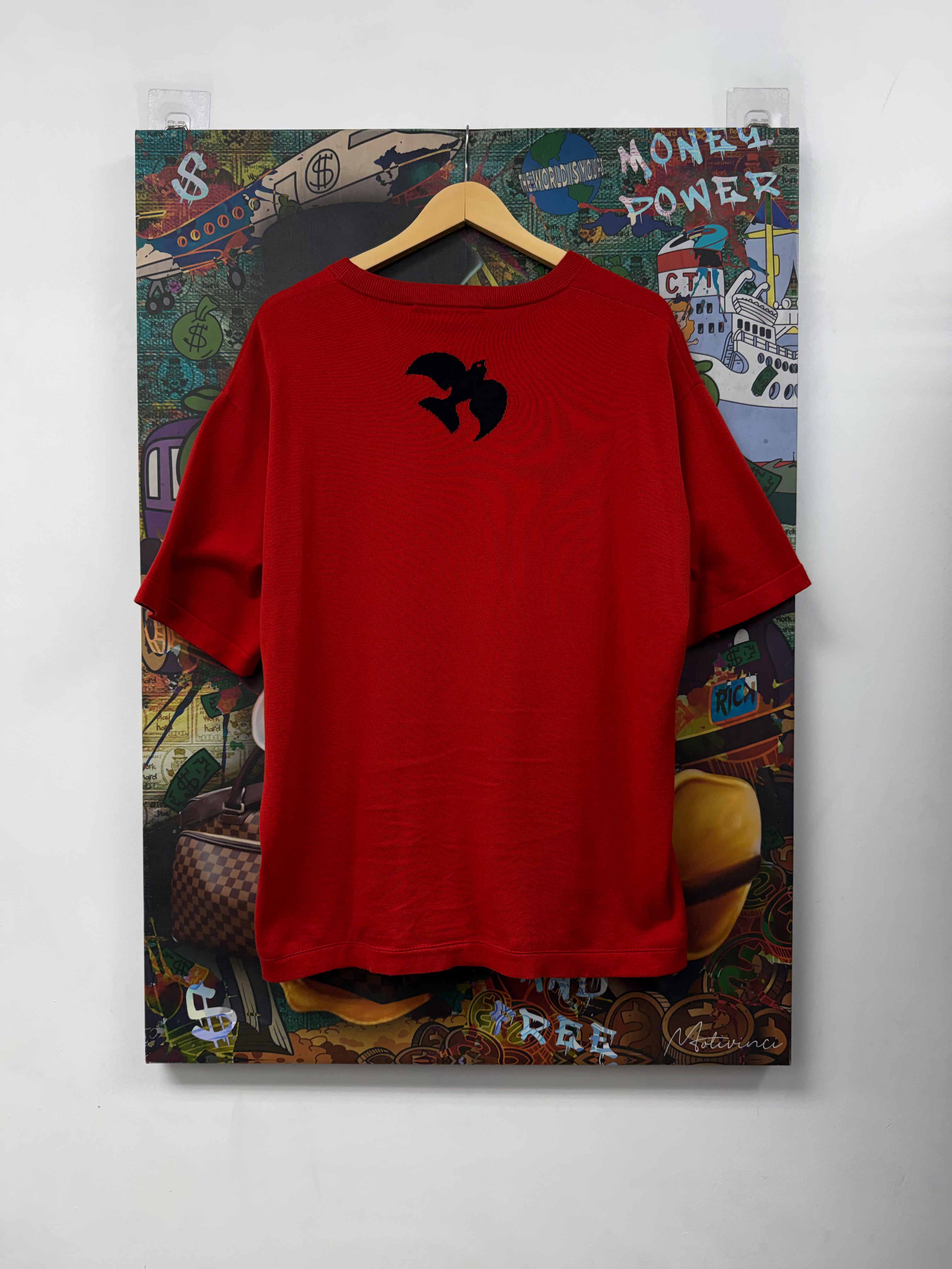 Louis Vuitton Red Black Intarsia (Altered Fits XL) Tee