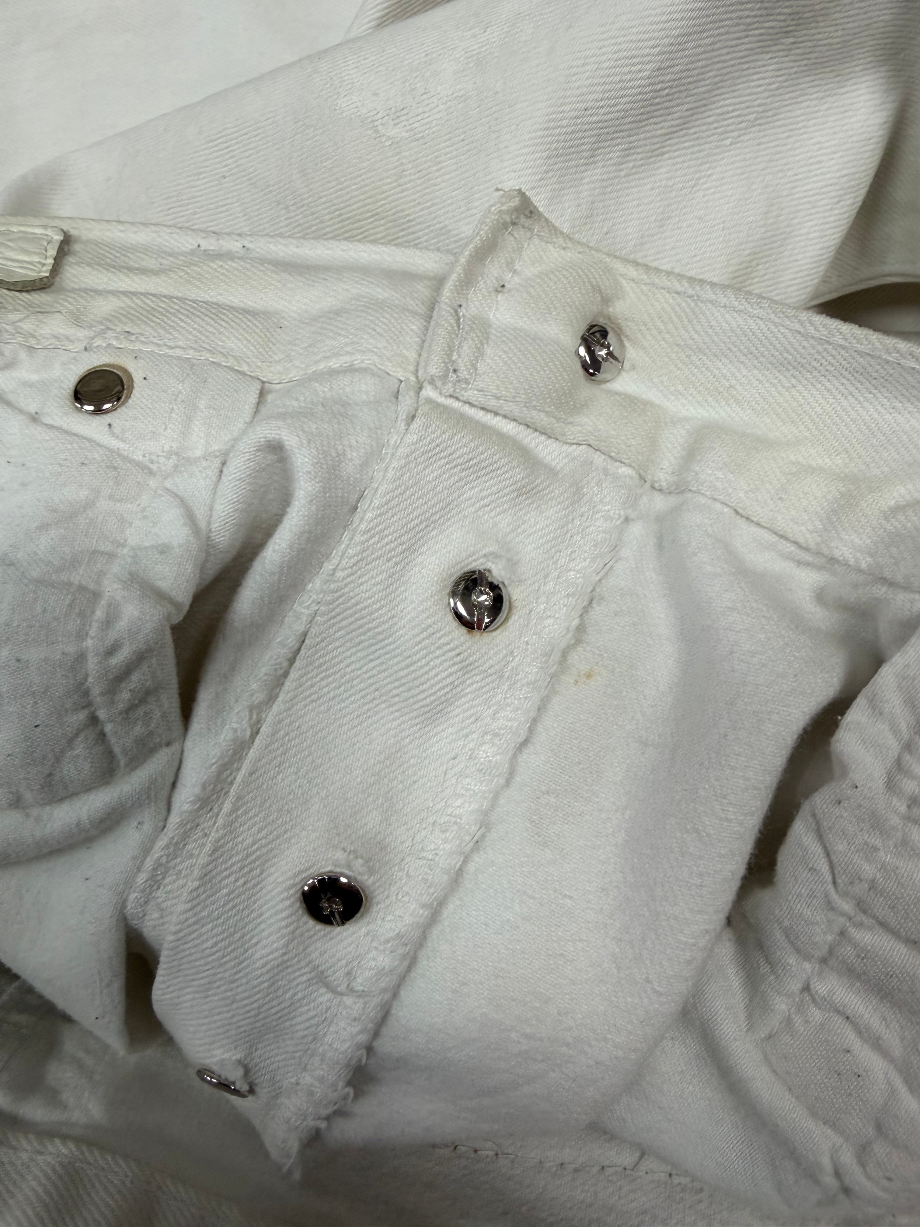 Chrome Hearts White Cheetah Patch Jeans