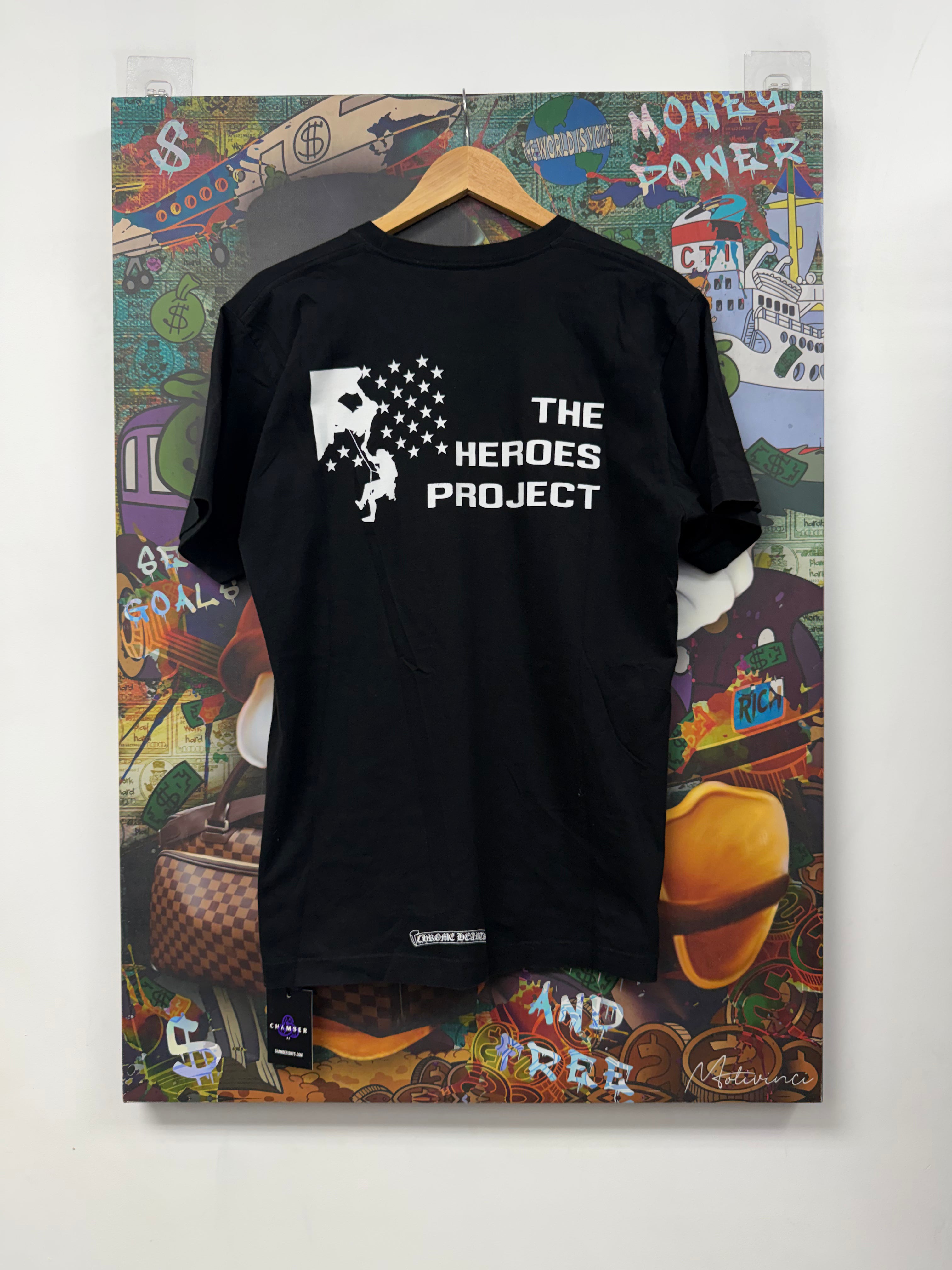 Chrome Hearts Black The Heroes Project Horseshoe Tee