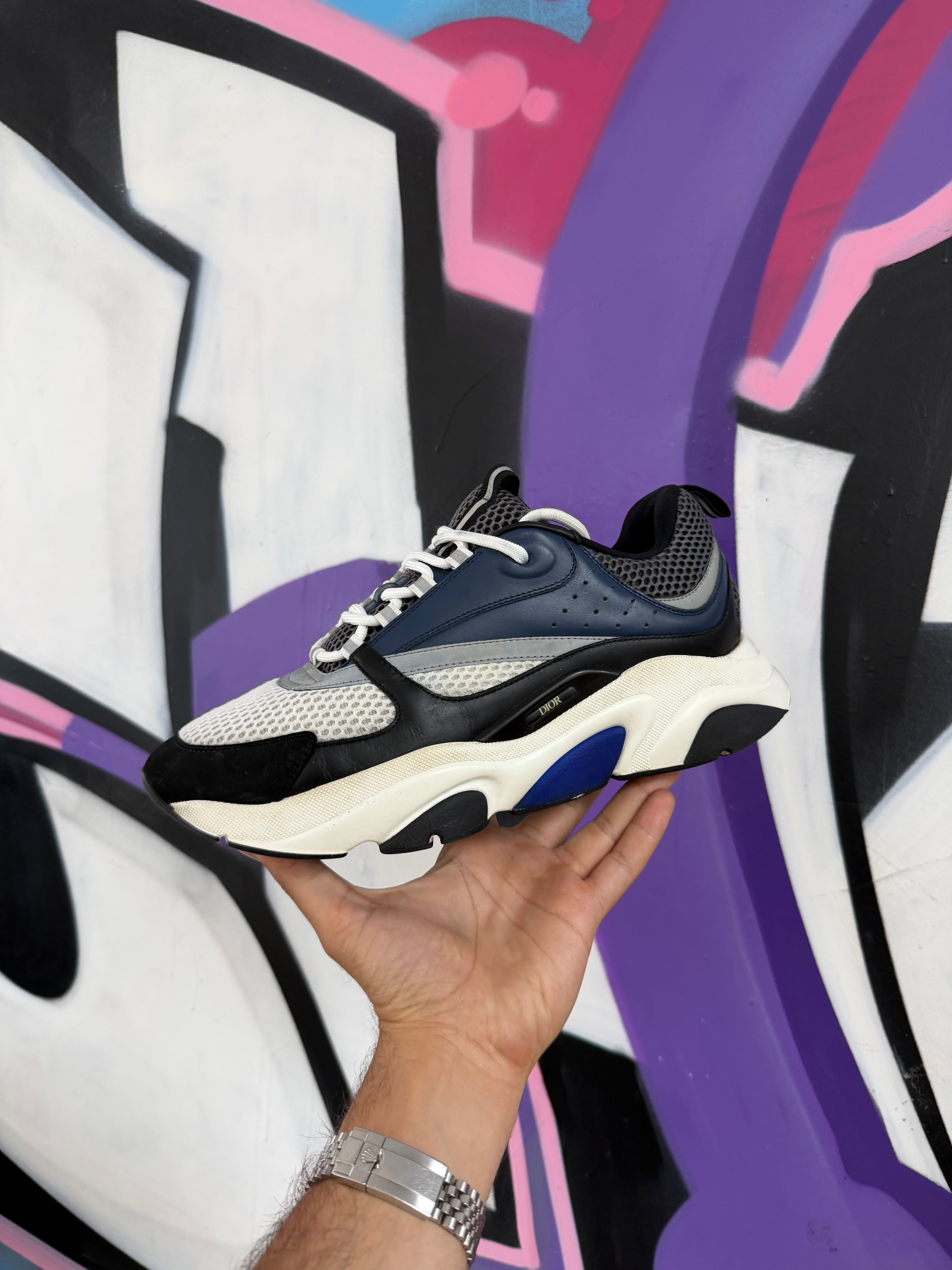 Dior B22 Navy White Sneakers