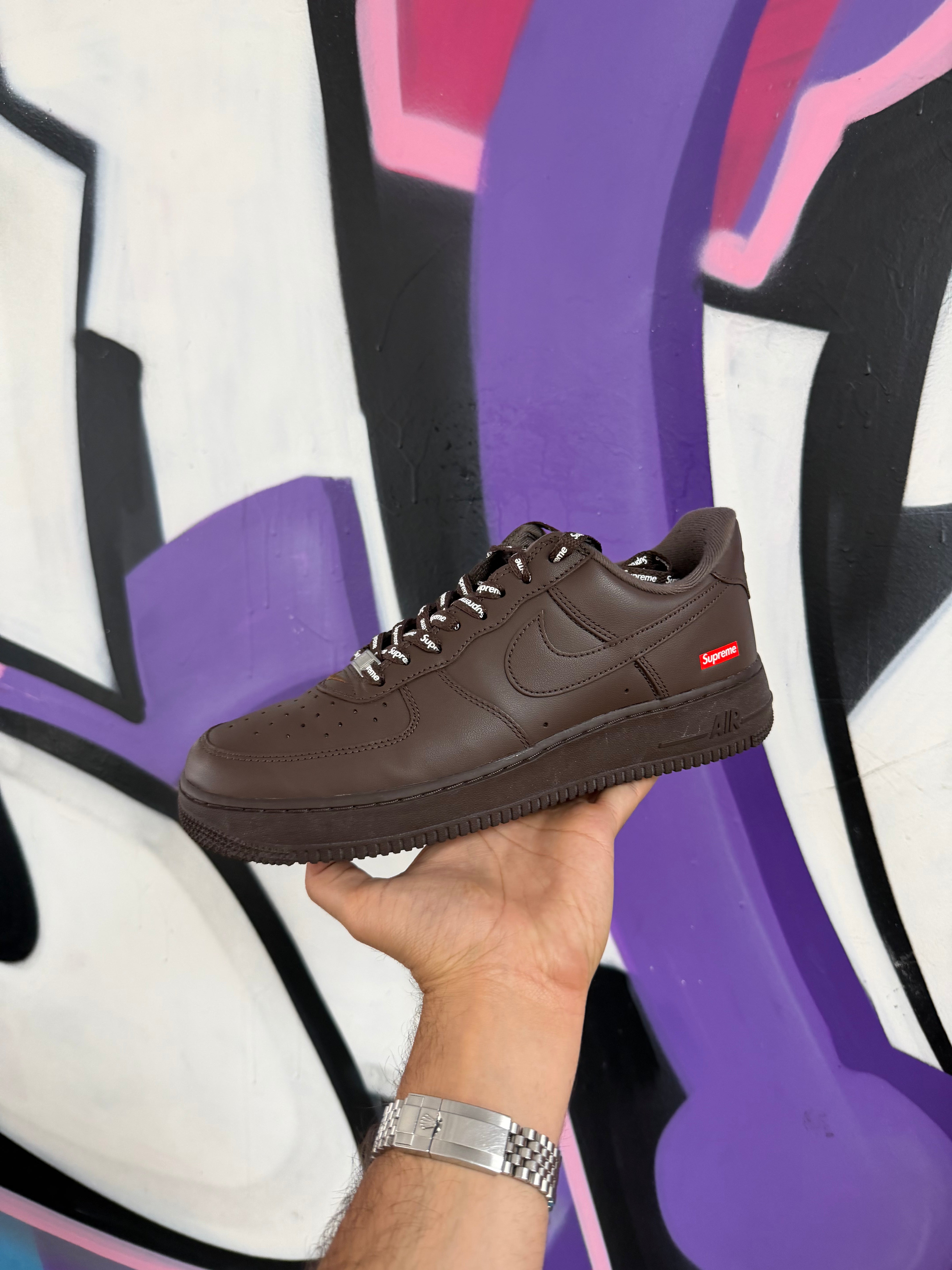 Nike AF1 Supreme Brown Sneakers