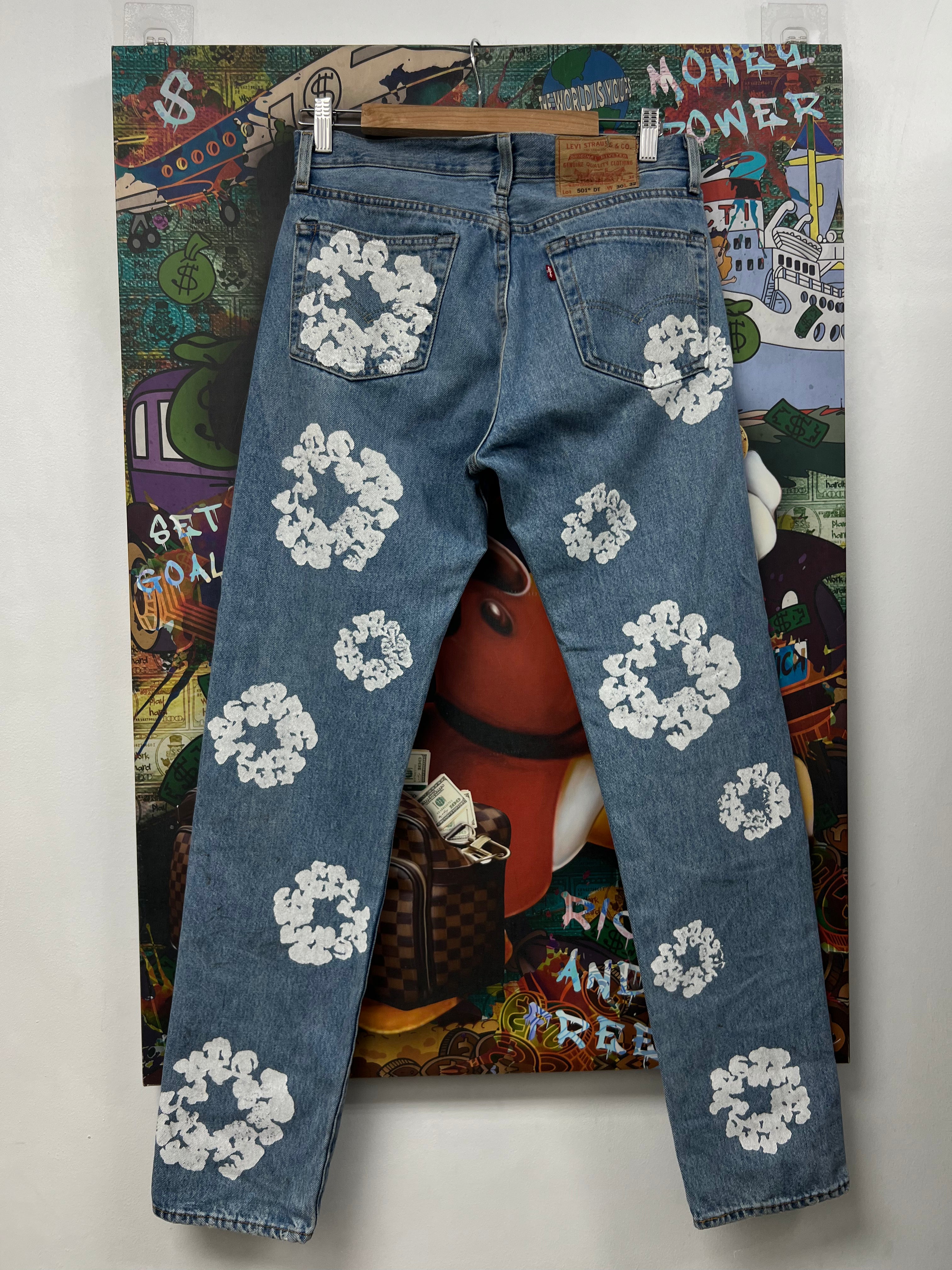 Denim Tears Light Wash Wreath Jeans