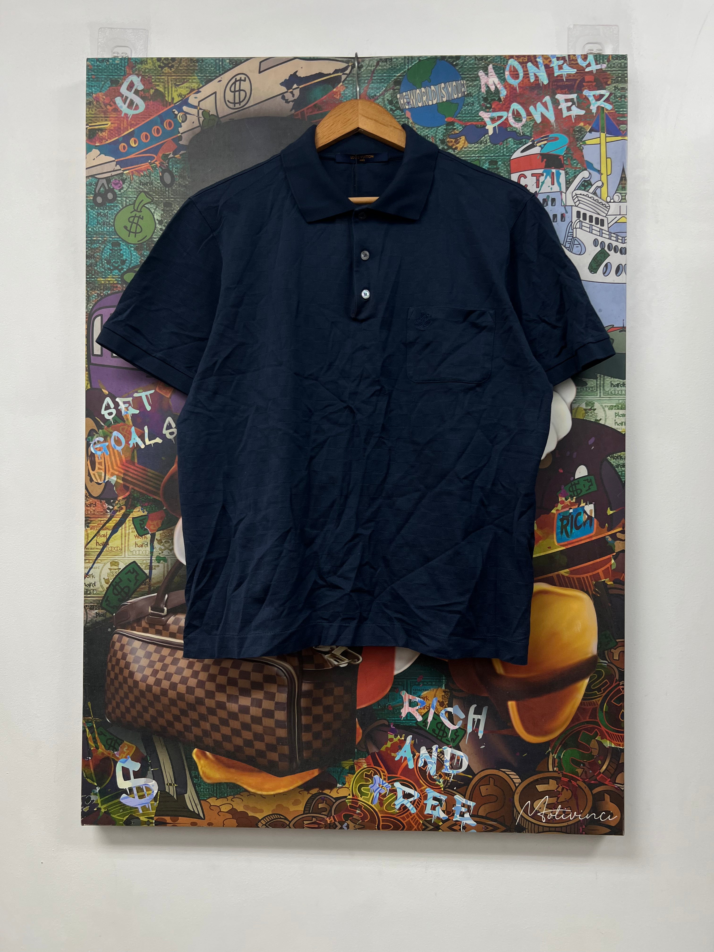 Louis Vuitton Navy Damier Tee