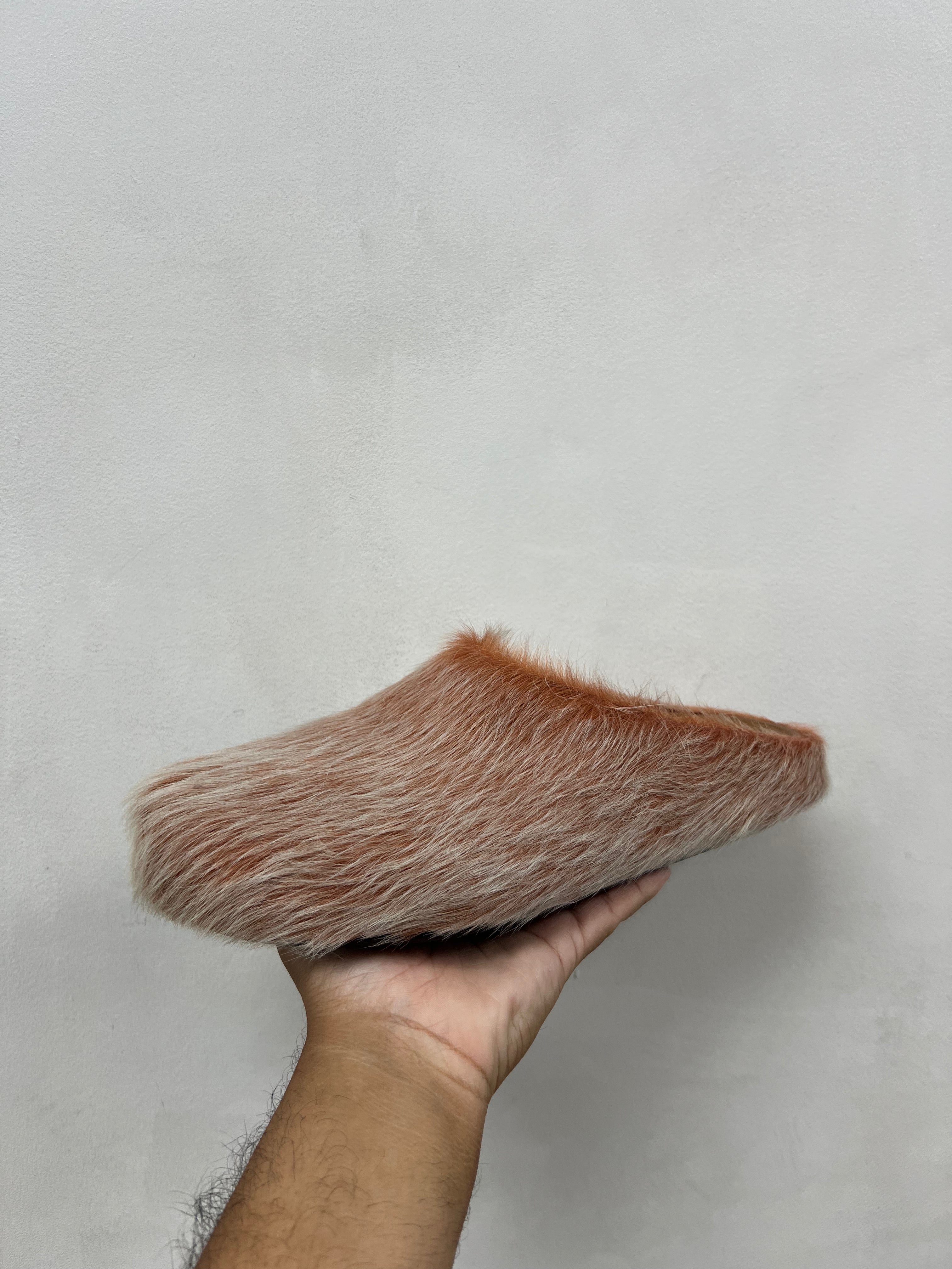 Marni Beige Mohair Slides