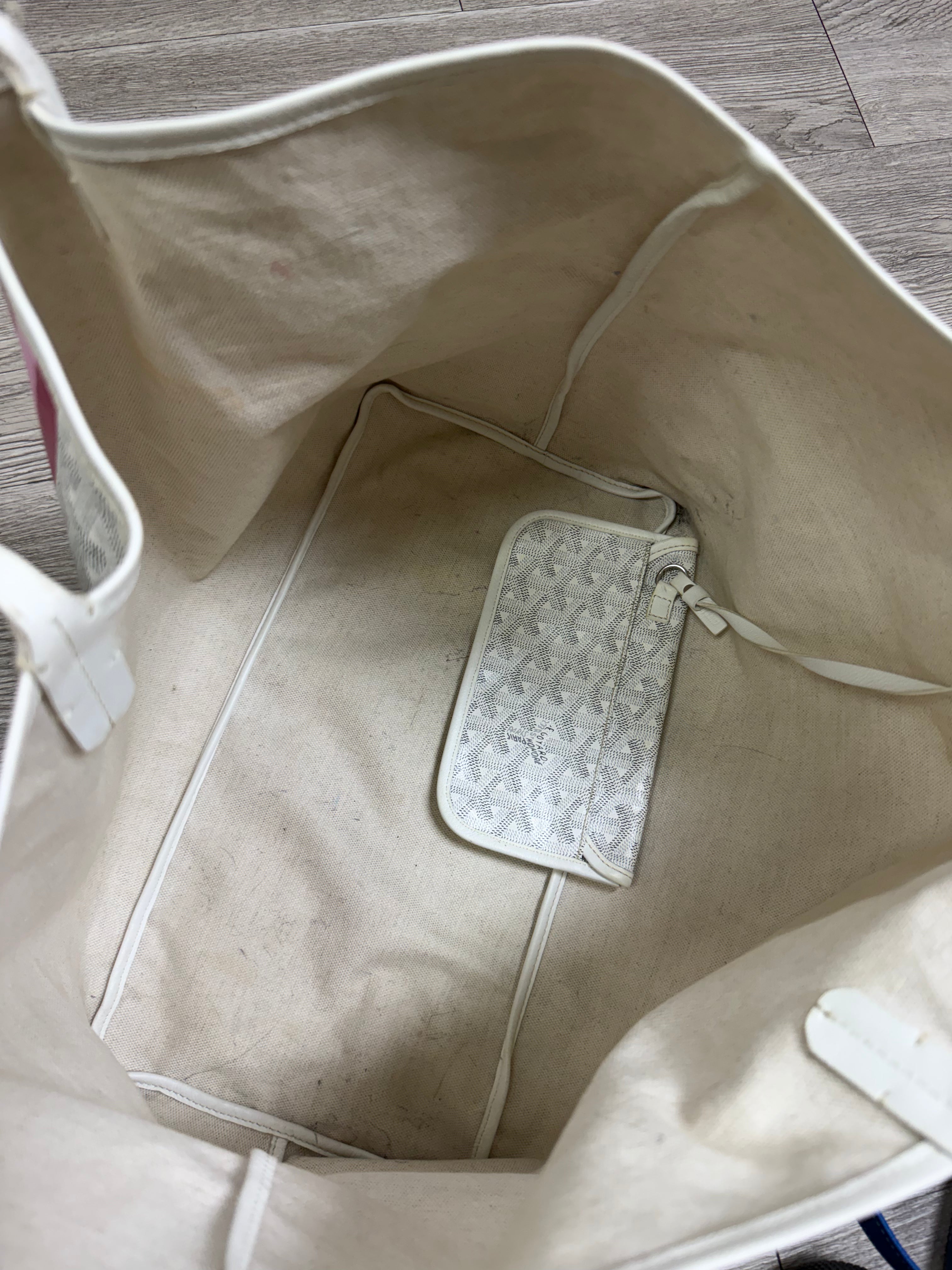 Goyard White Saint Louis Tote (Custom) Bag