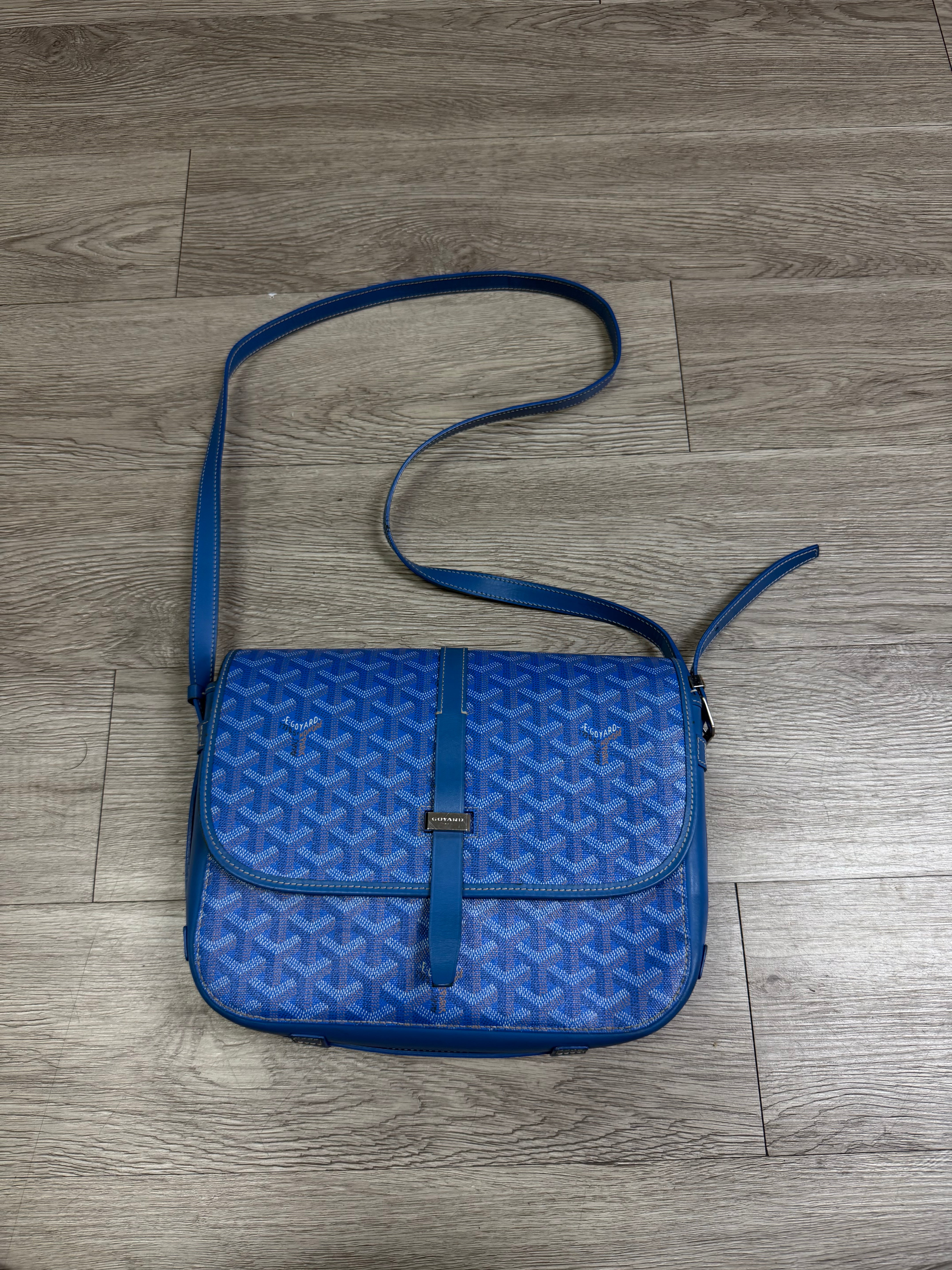 Goyard Blue Belvedere Bag