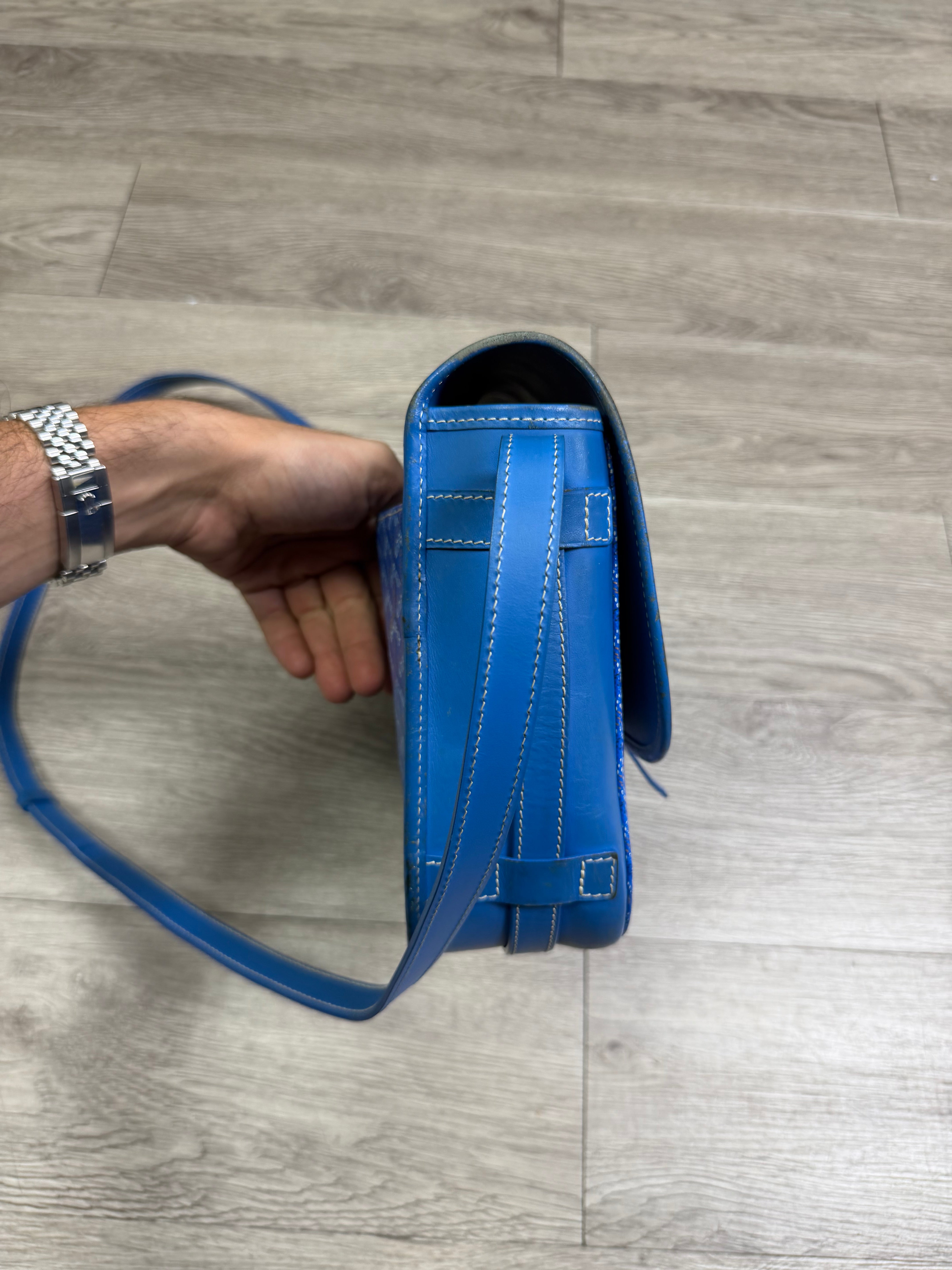 Goyard Blue Belvedere Bag