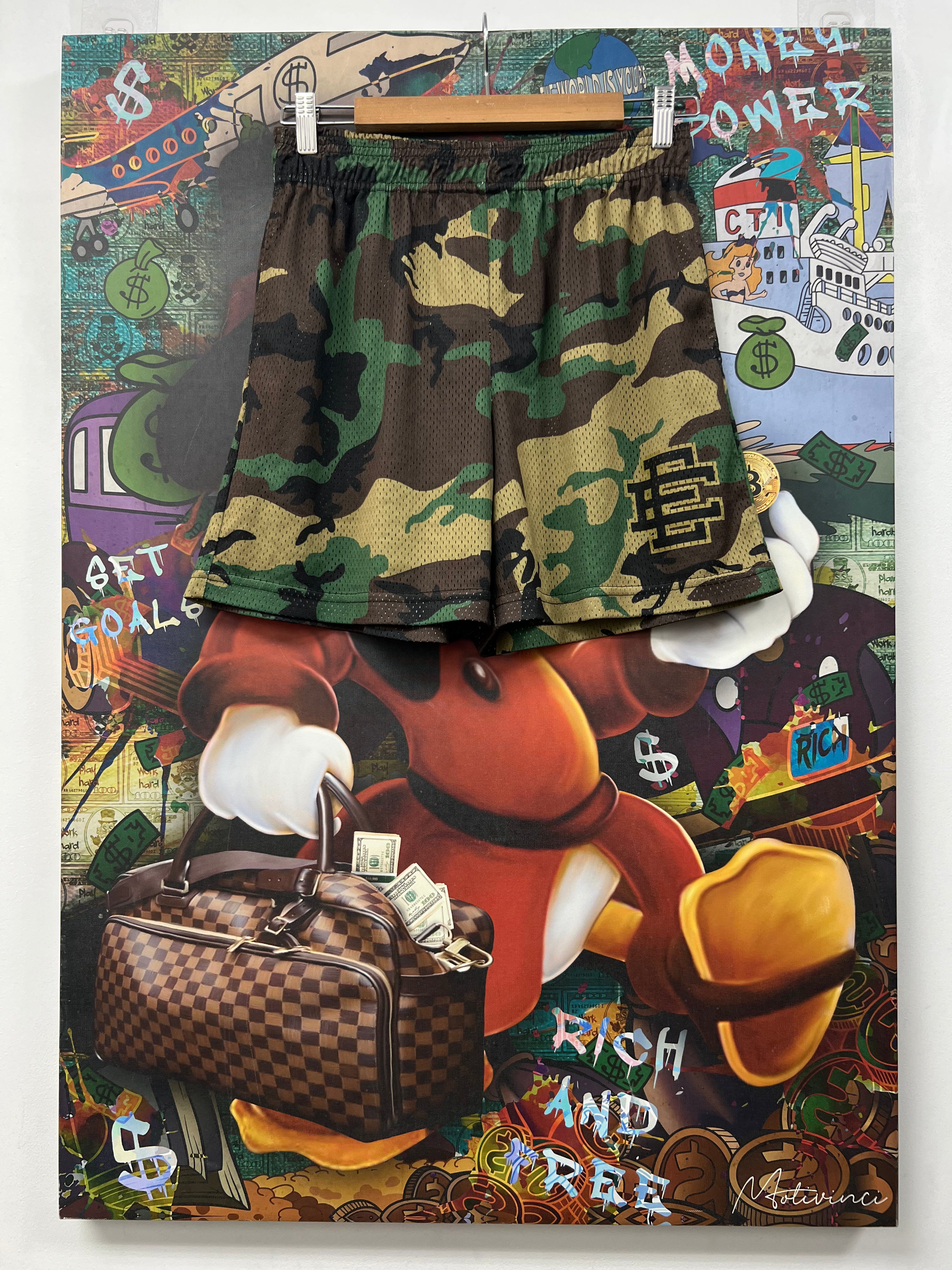 Eric Emanuel Green Camo Shorts