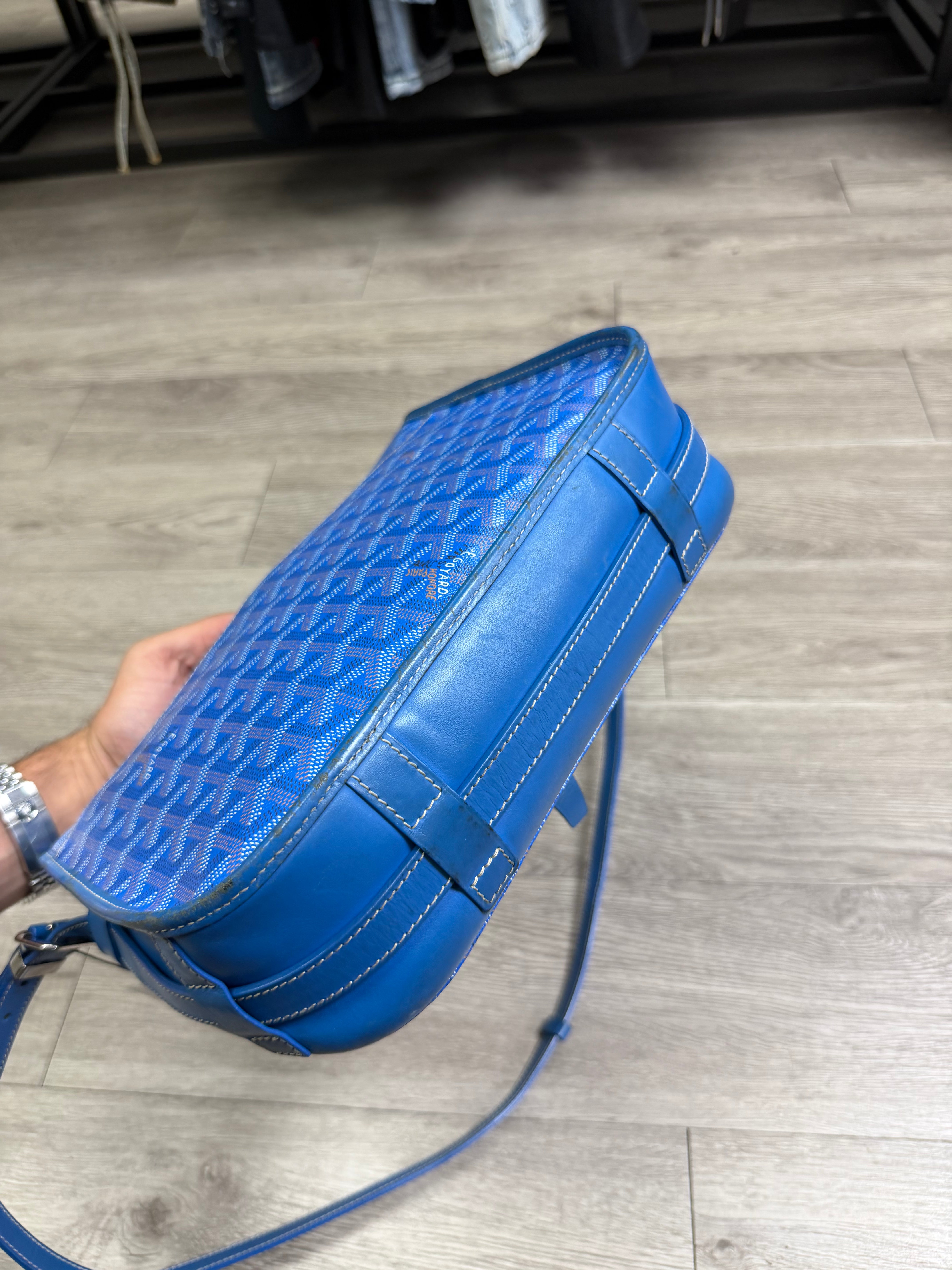 Goyard Blue Belvedere Bag
