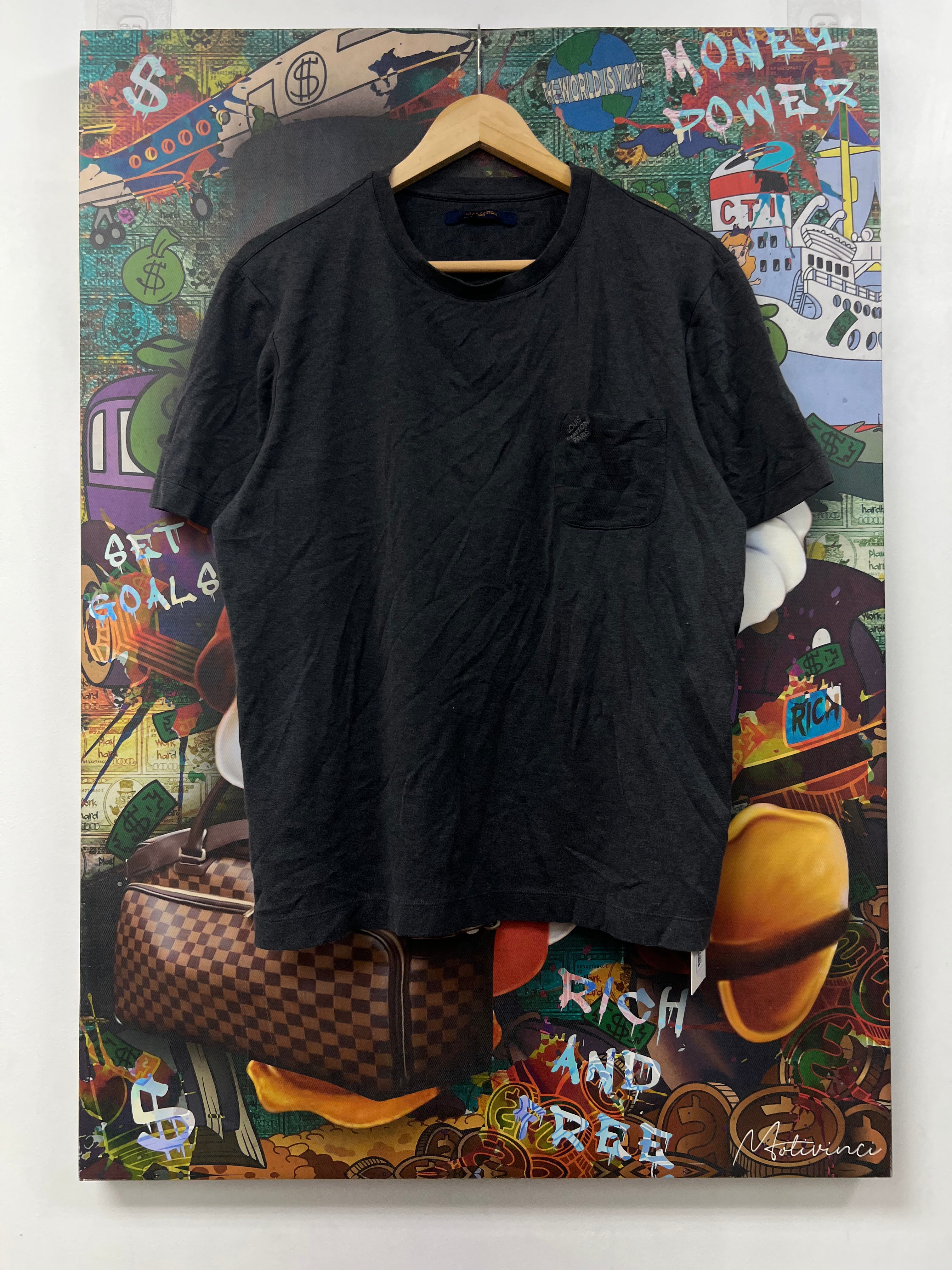 Louis Vuitton Grey Damier Pocket Tee