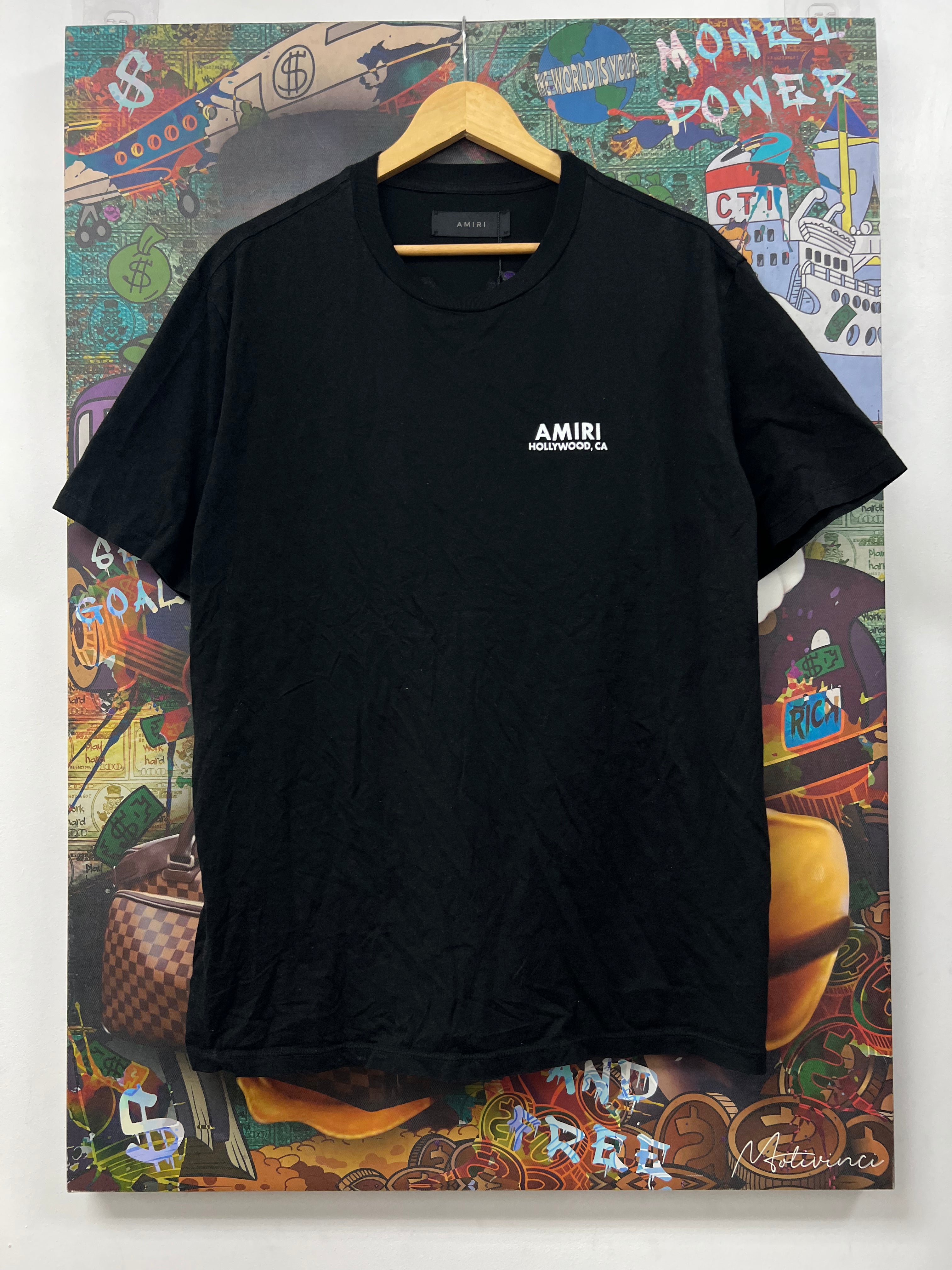 Amiri Black Hollywood Bones Tee
