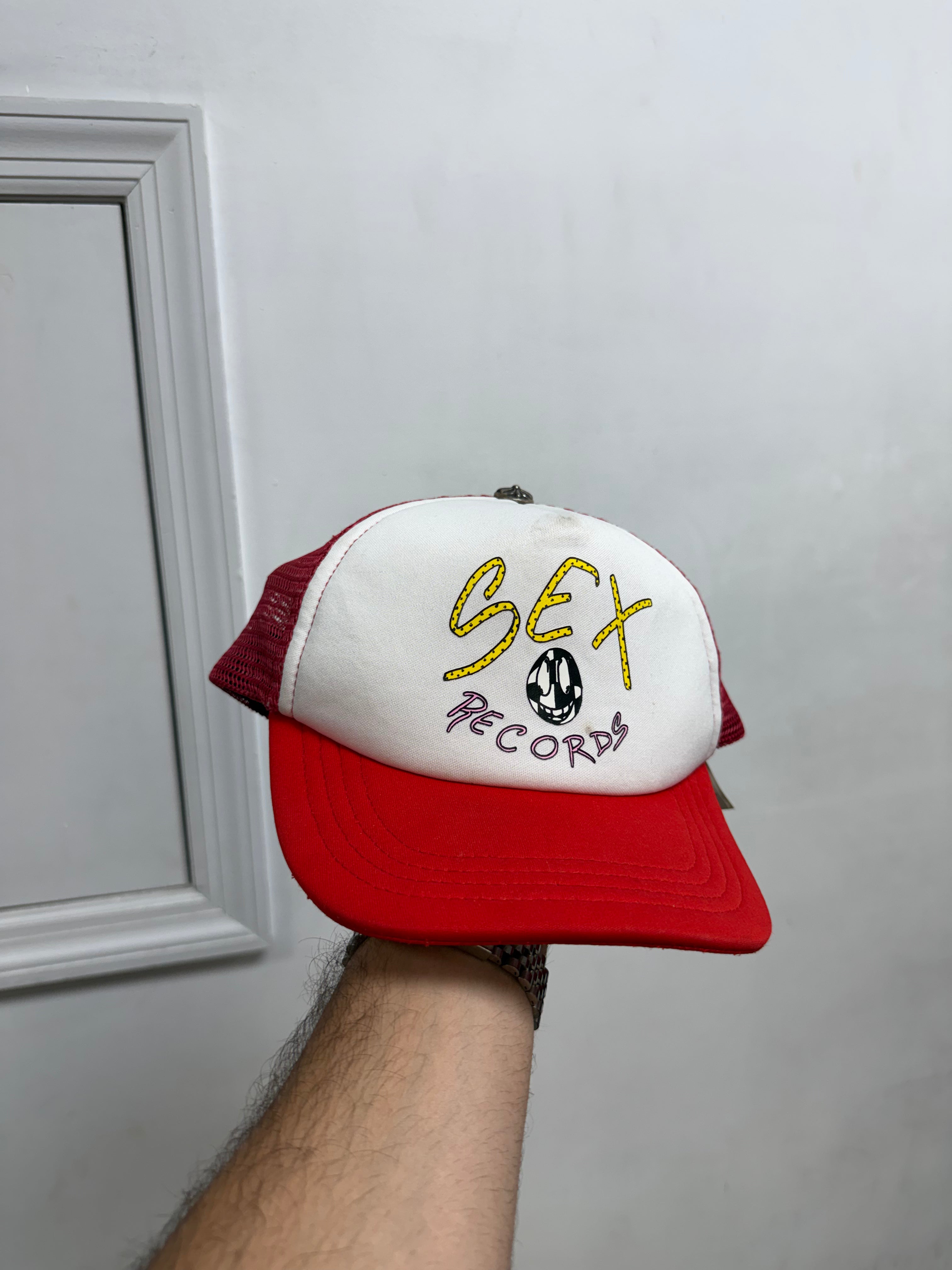 Chrome Hearts White Red Matty Boy S*x Records Hat
