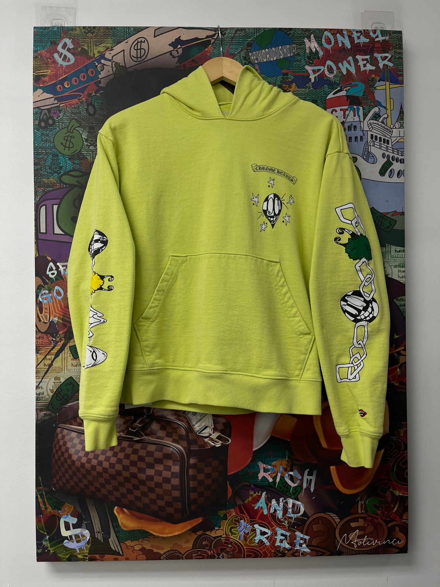 Chrome Hearts Mattyboy Lime Hoodie Used