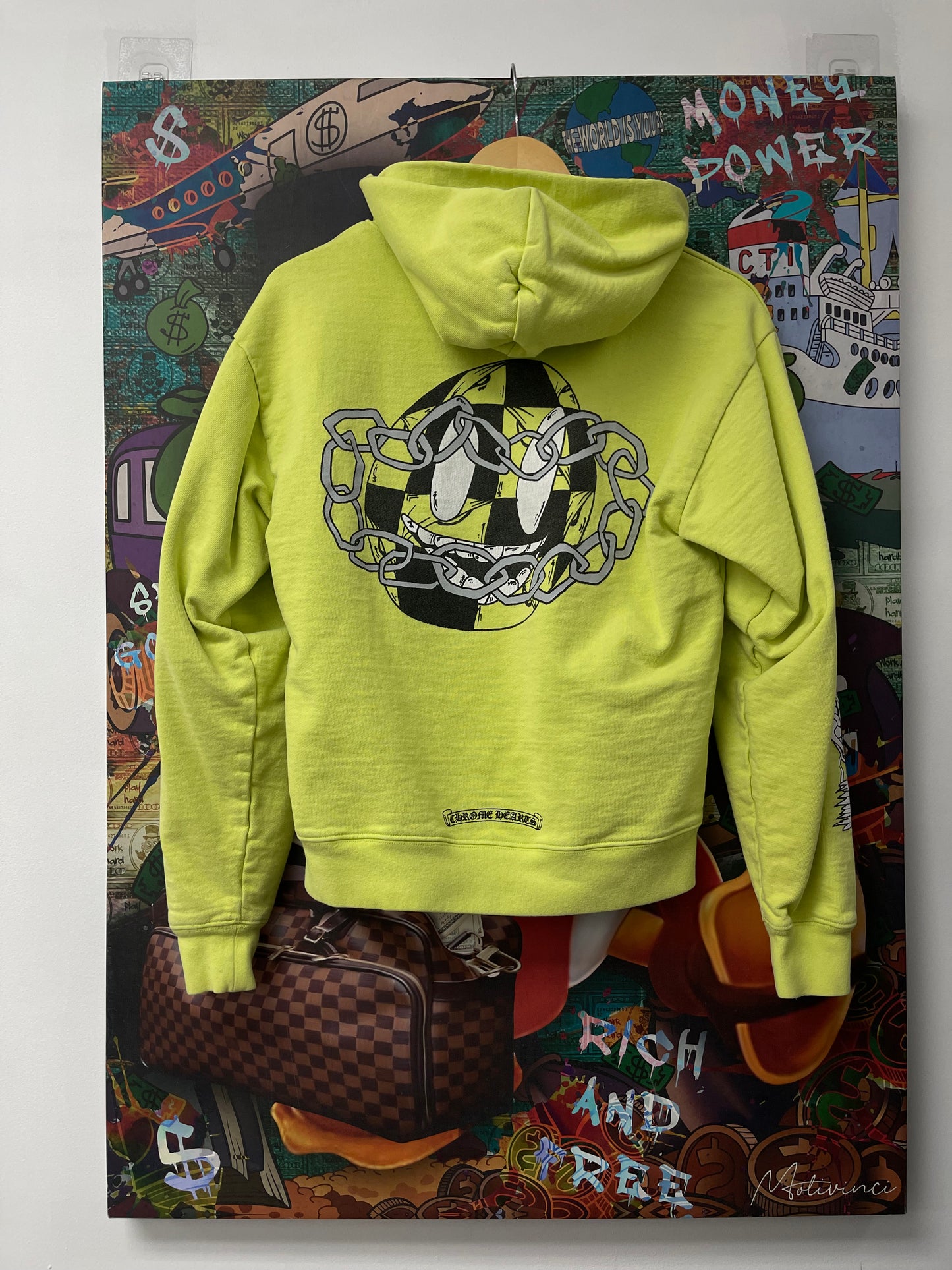 Chrome Hearts Mattyboy Lime Hoodie Used