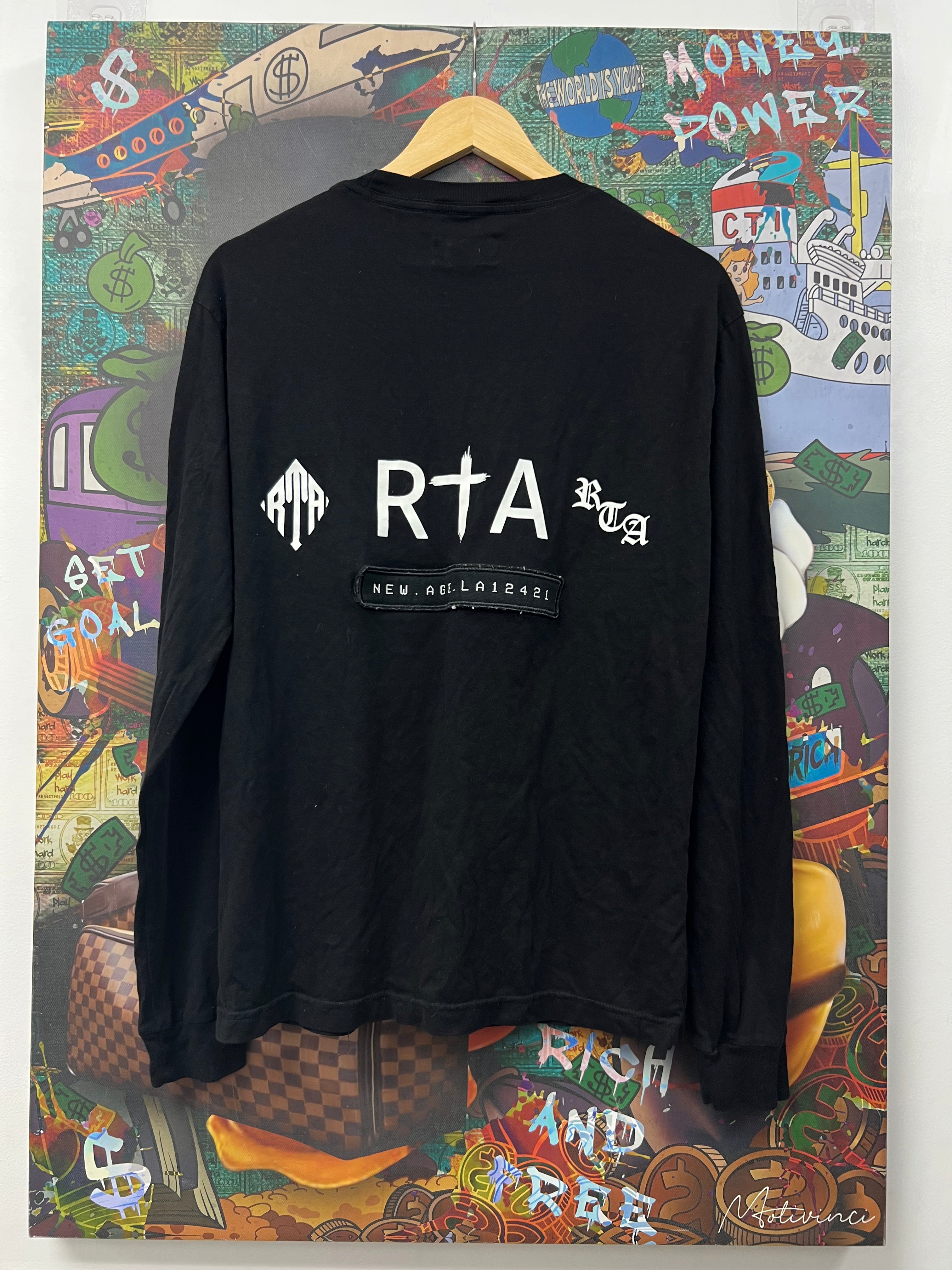 Purple Brand Black White Logo LS Tee